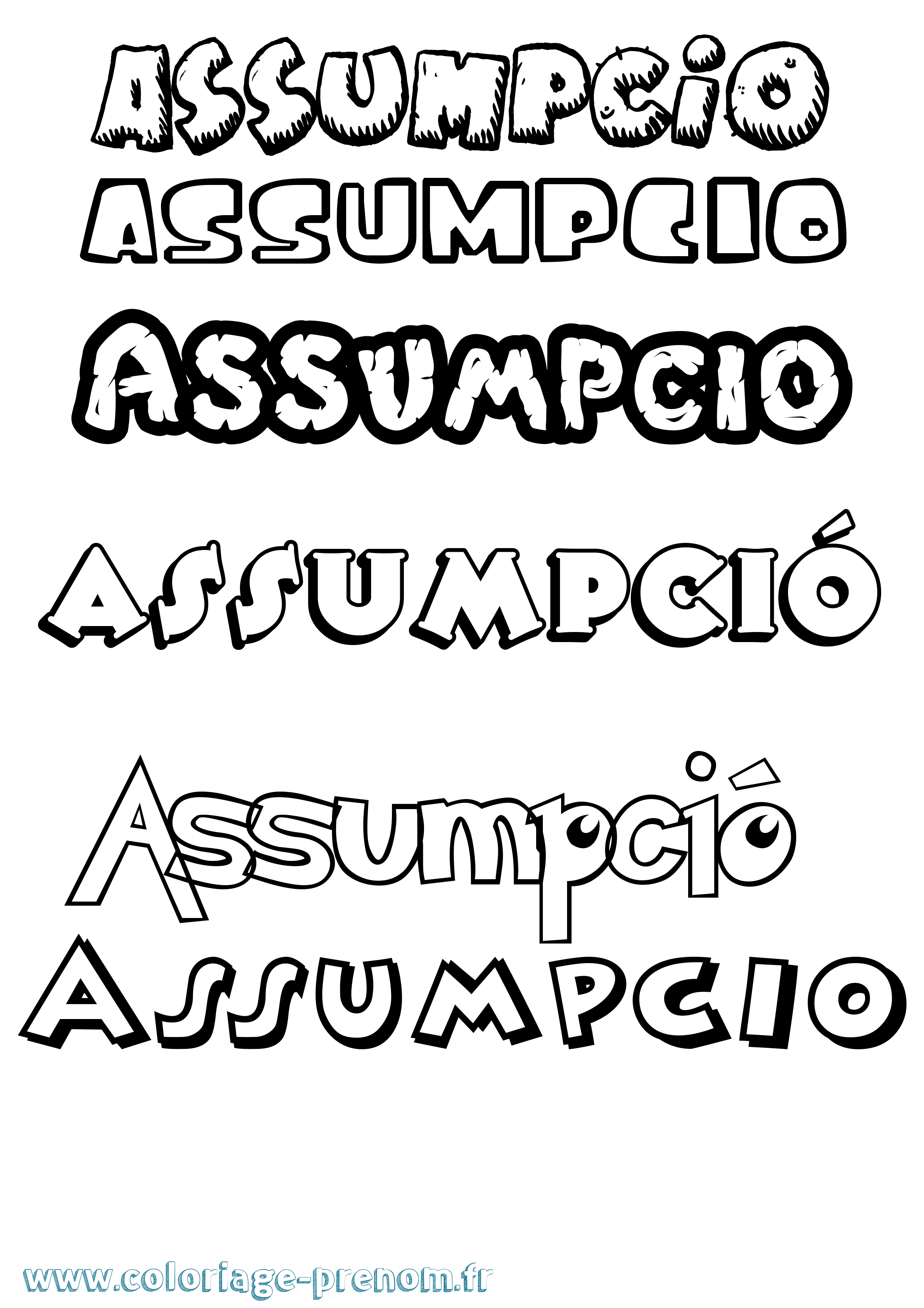 Coloriage Assumpció Dessin Animé Coloriage prénom Assumpció Dessin Animé