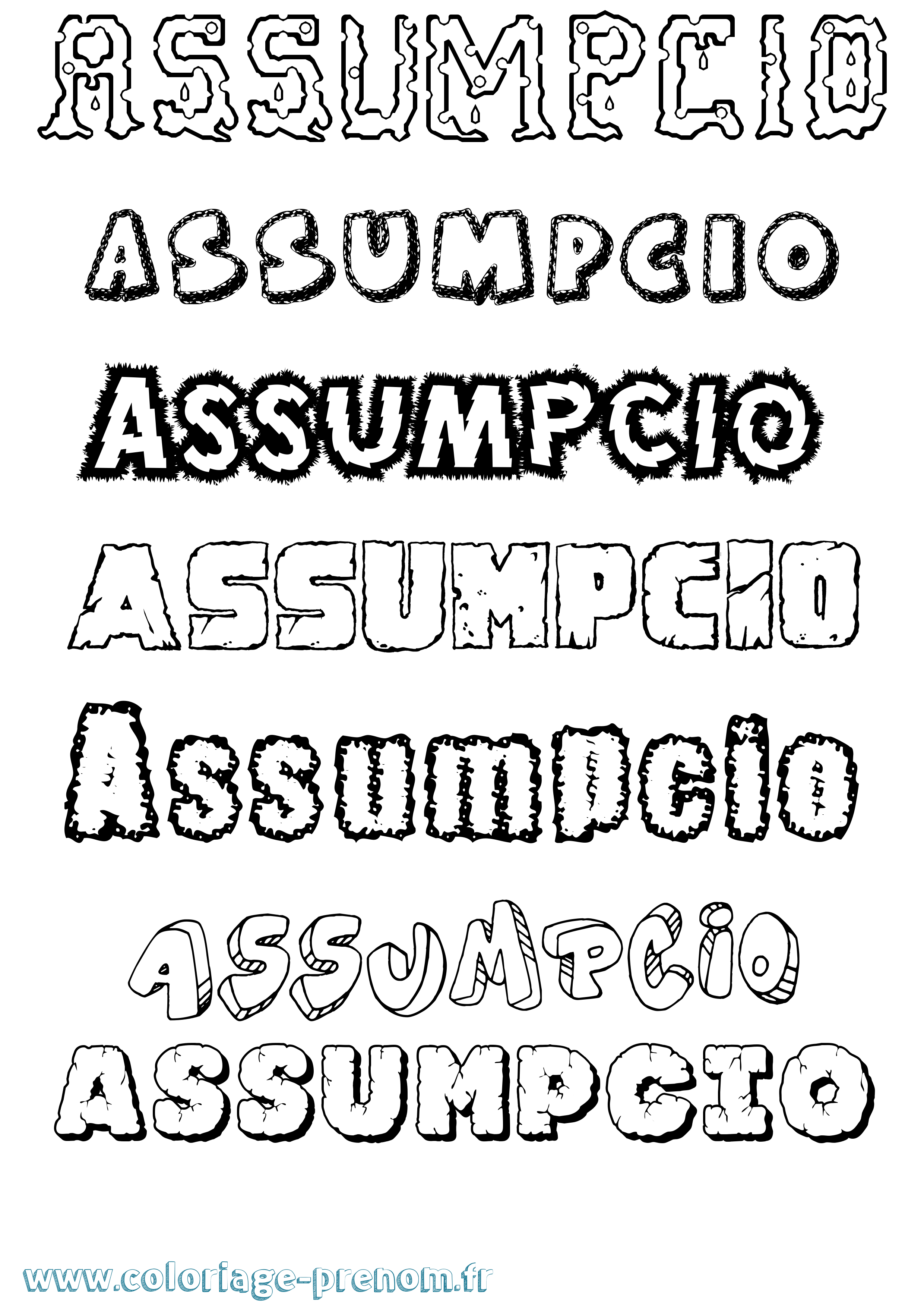 Coloriage Assumpció Destructuré Coloriage prénom Assumpció Destructuré
