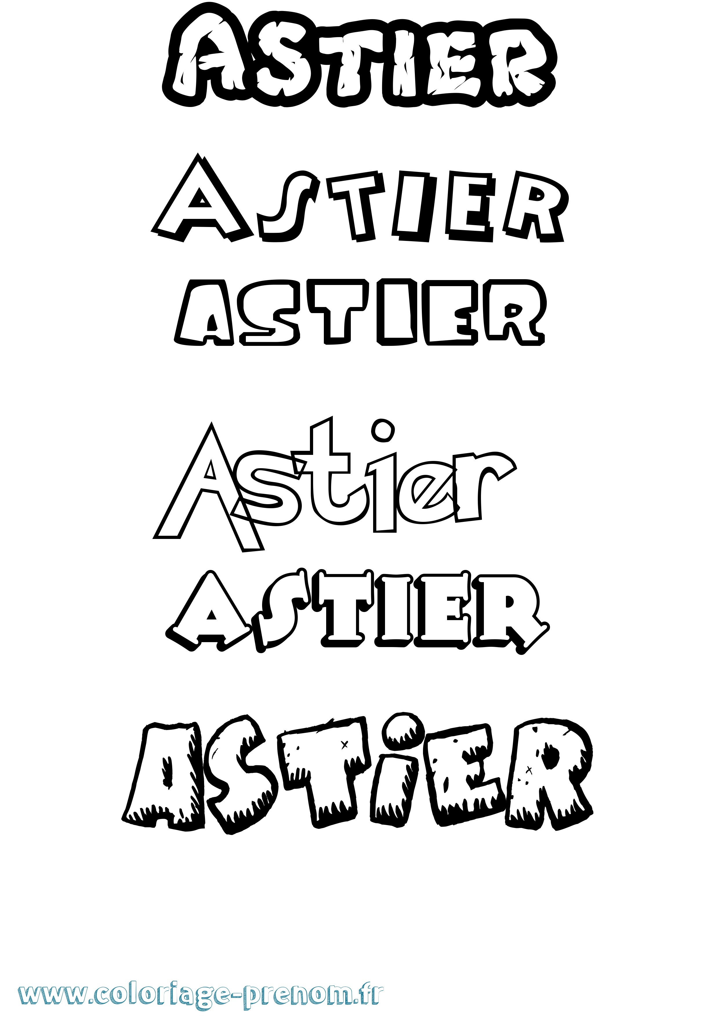 Coloriage Astier Dessin Animé Coloriage prénom Astier Dessin Animé