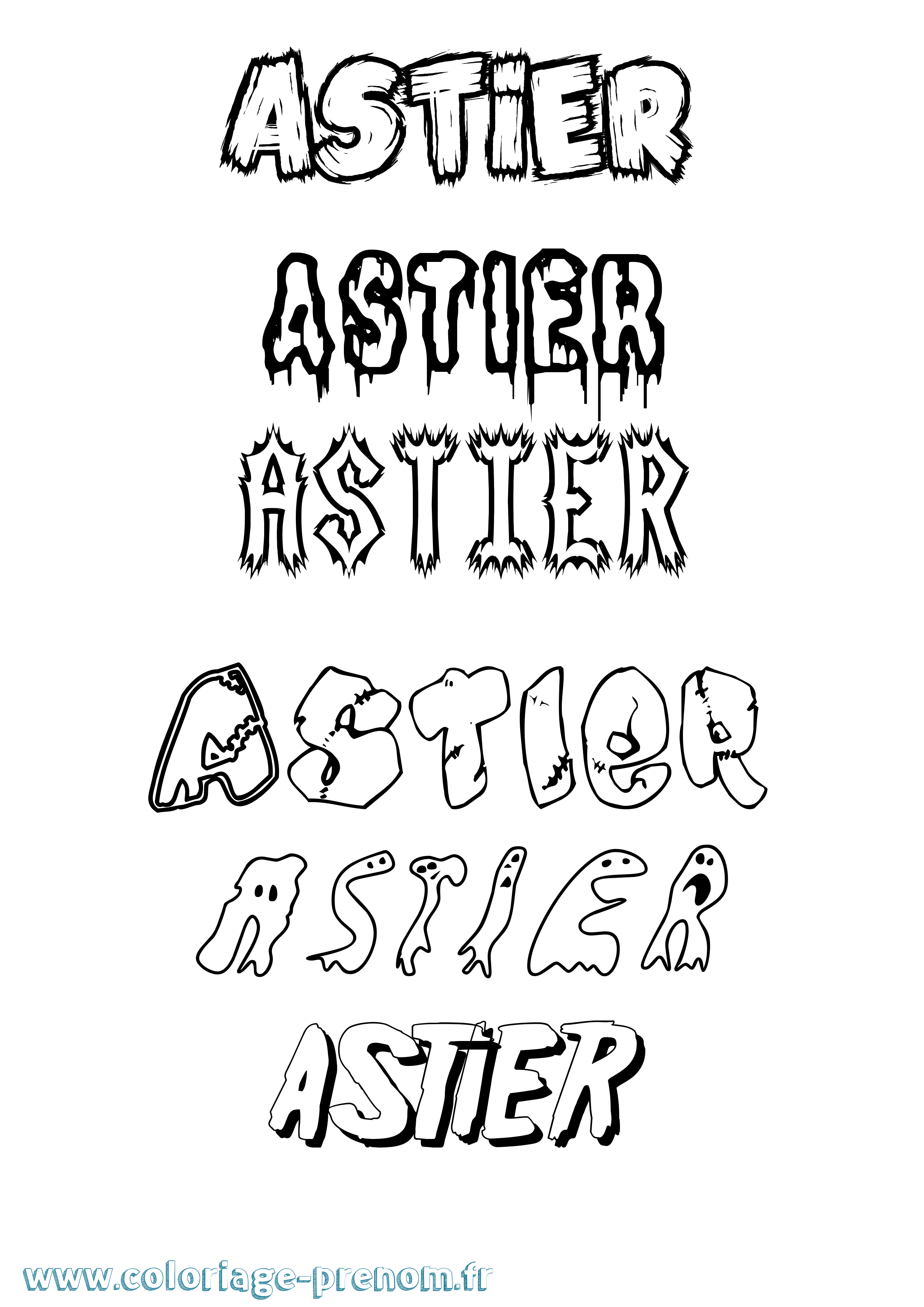 Coloriage prénom Astier Frisson