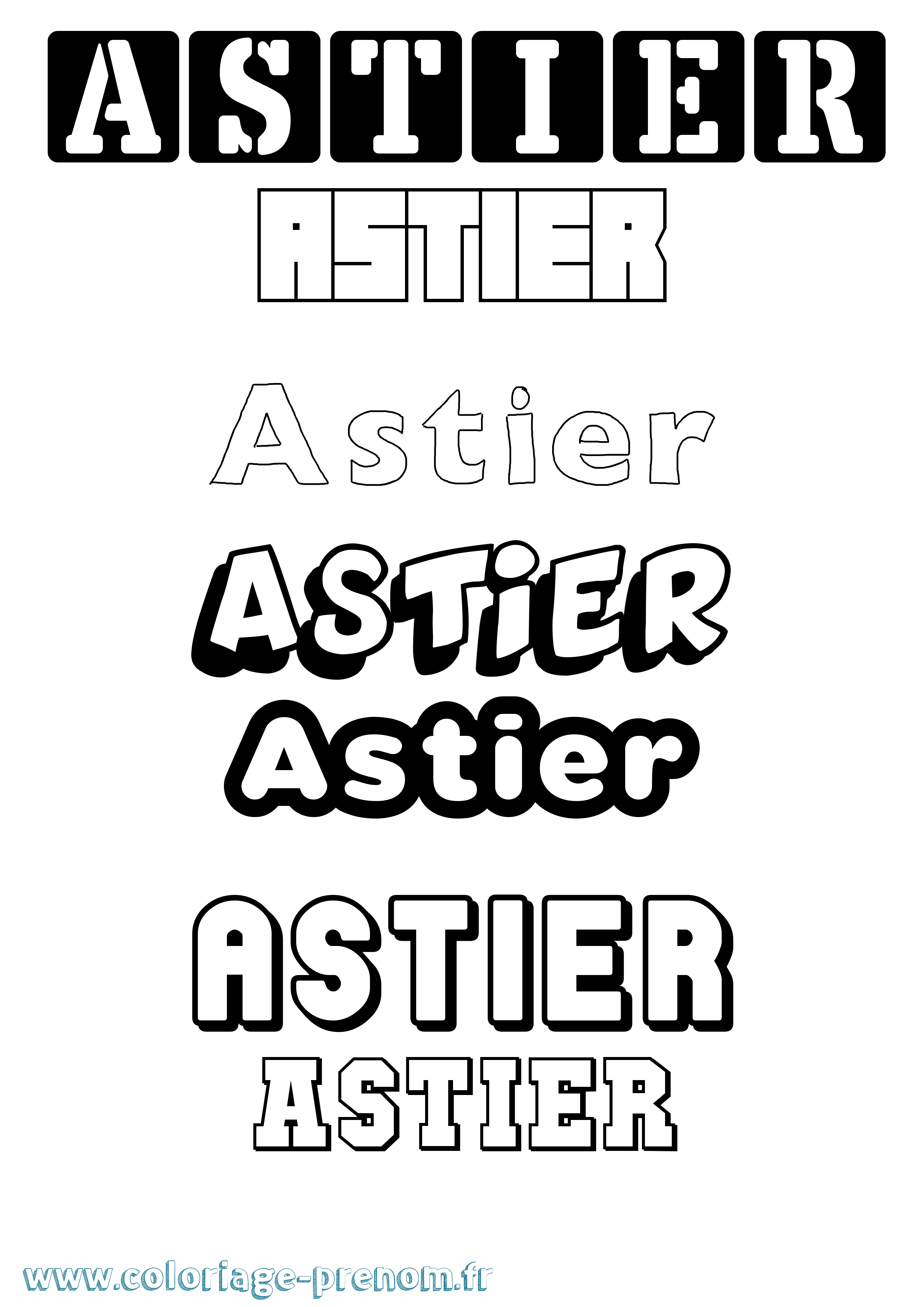 Coloriage Astier Simple Coloriage prénom Astier Simple