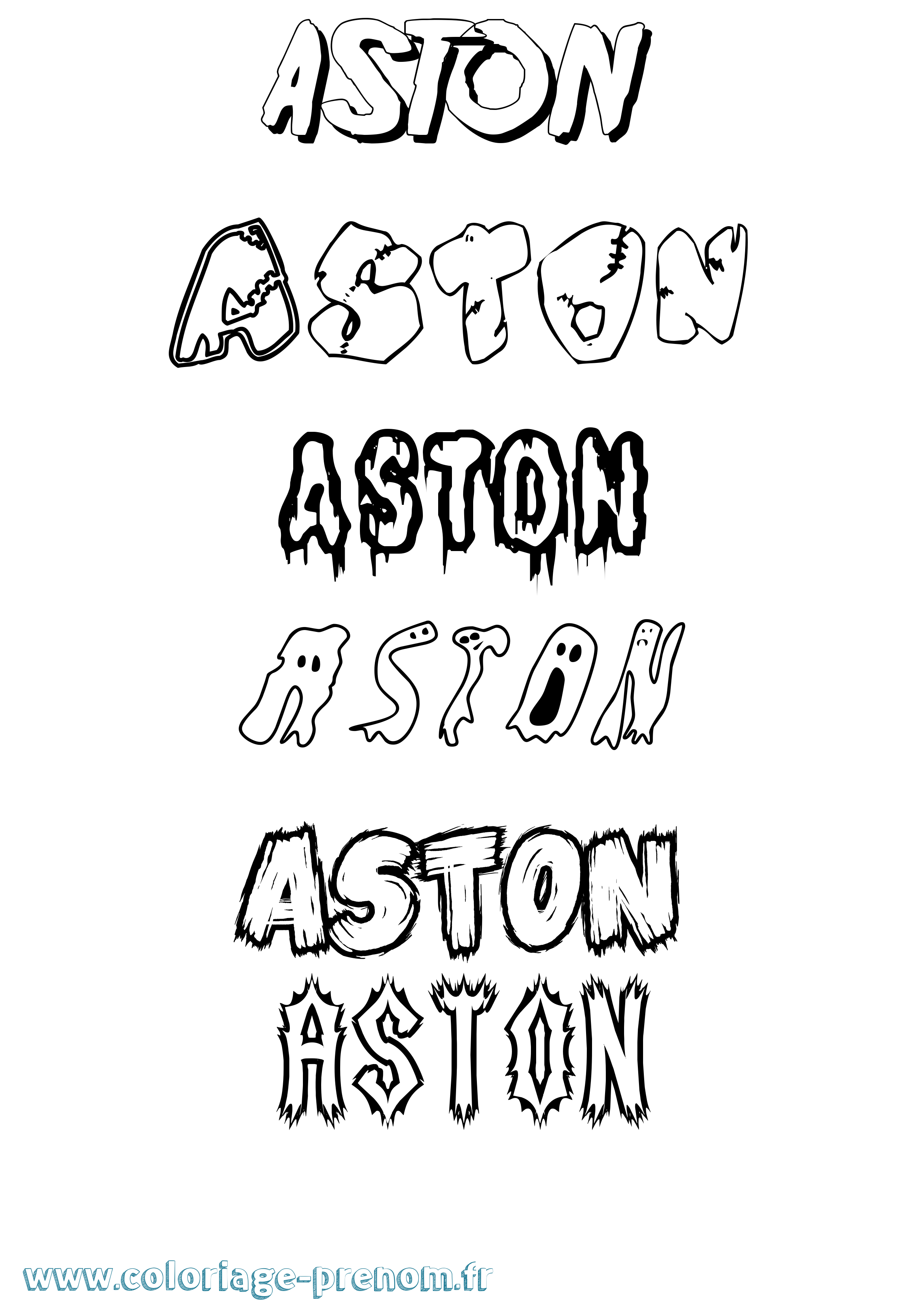 Coloriage Aston Frisson Coloriage prénom Aston Frisson