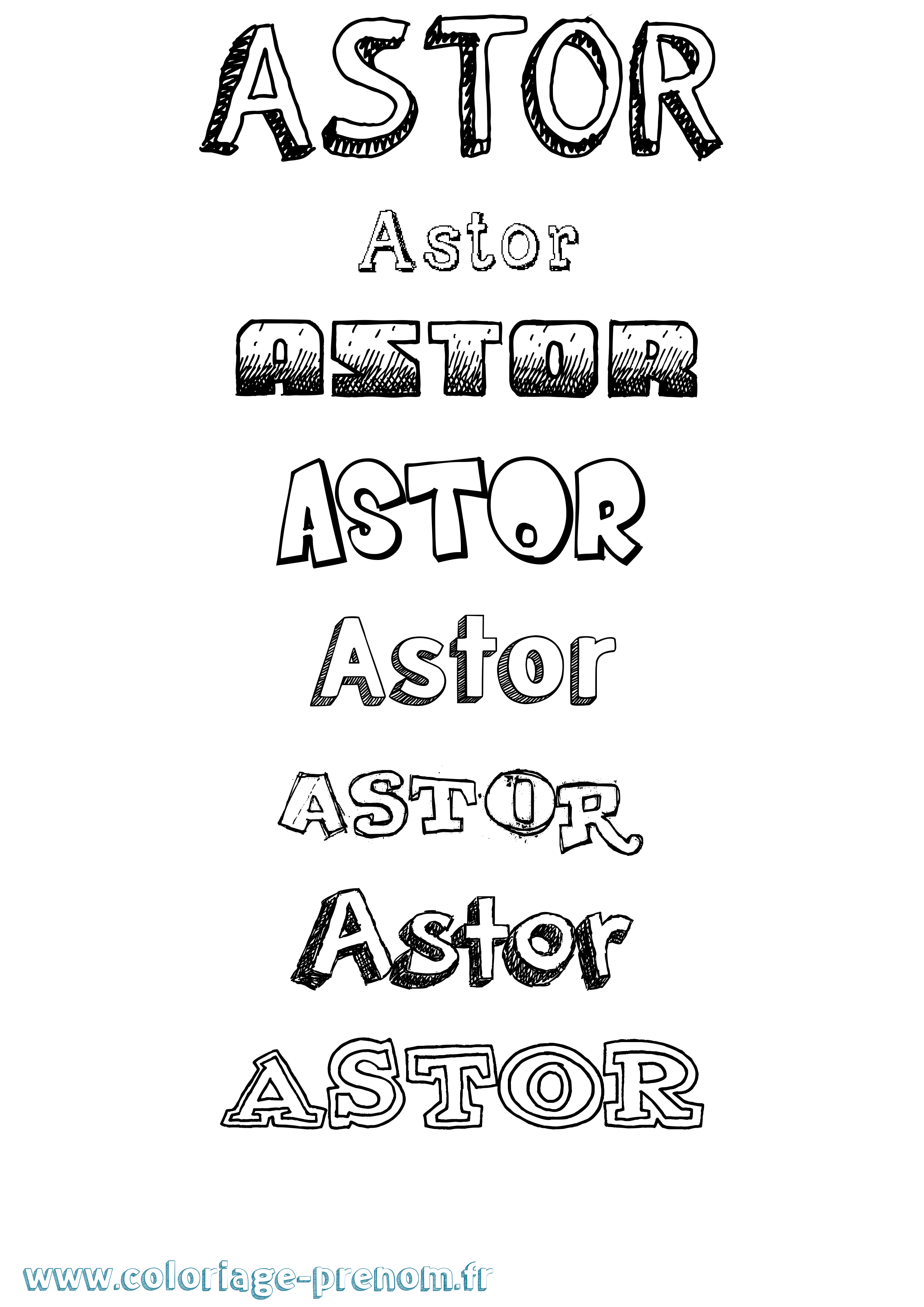 Coloriage Astor Dessiné Coloriage prénom Astor Dessiné