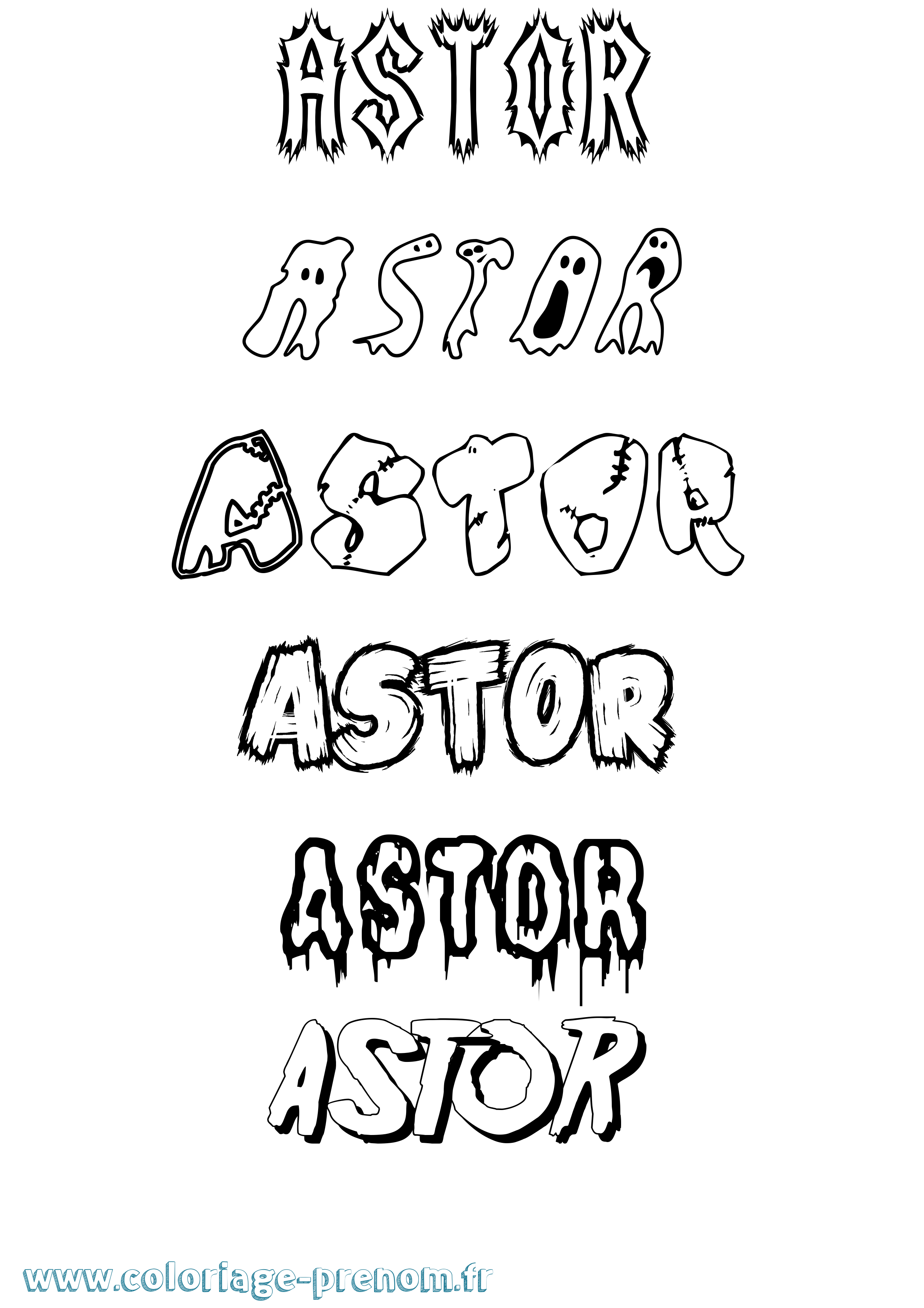 Coloriage Astor Frisson Coloriage prénom Astor Frisson