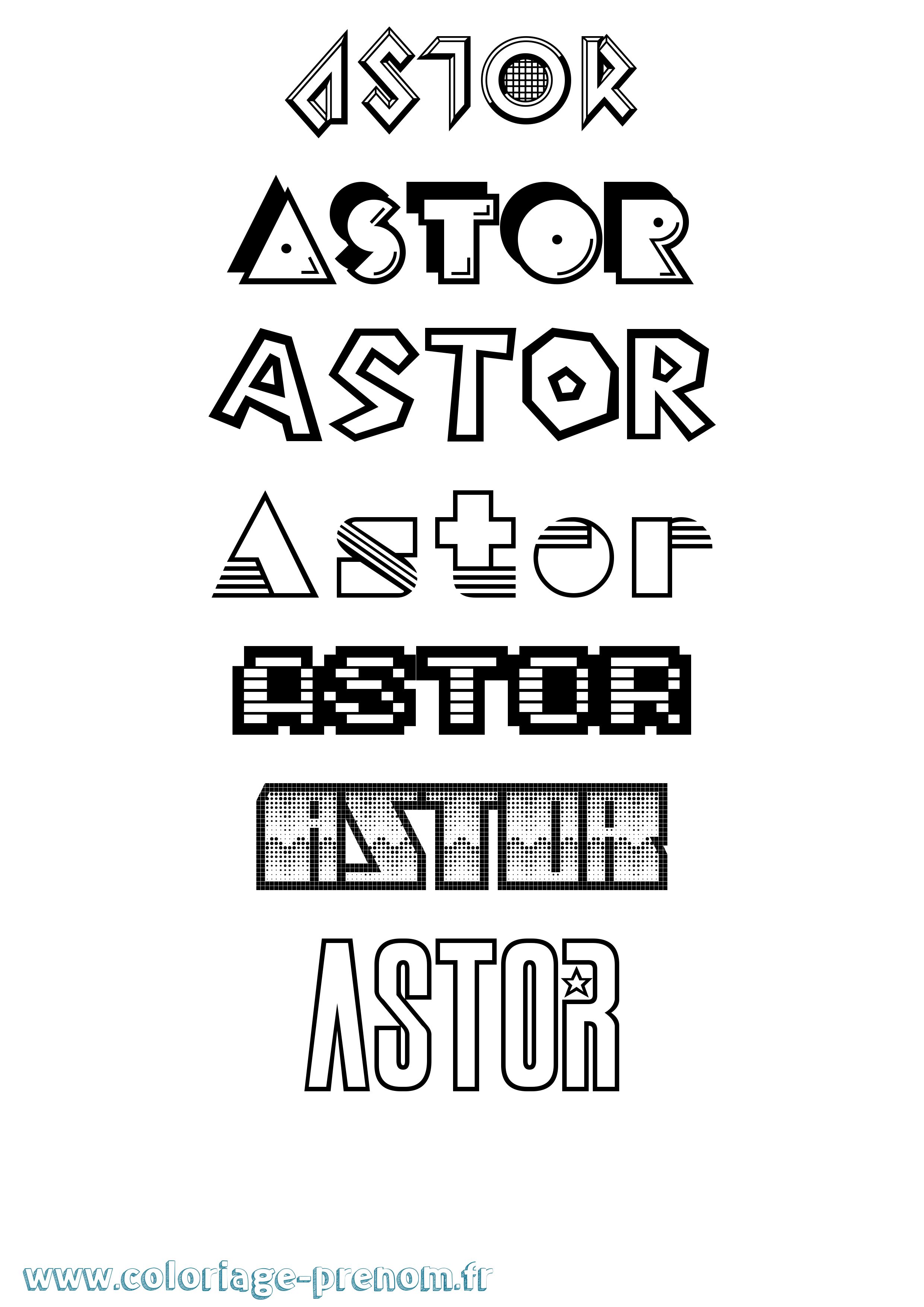 Coloriage Astor Jeux Vidéos Coloriage prénom Astor Jeux Vidéos