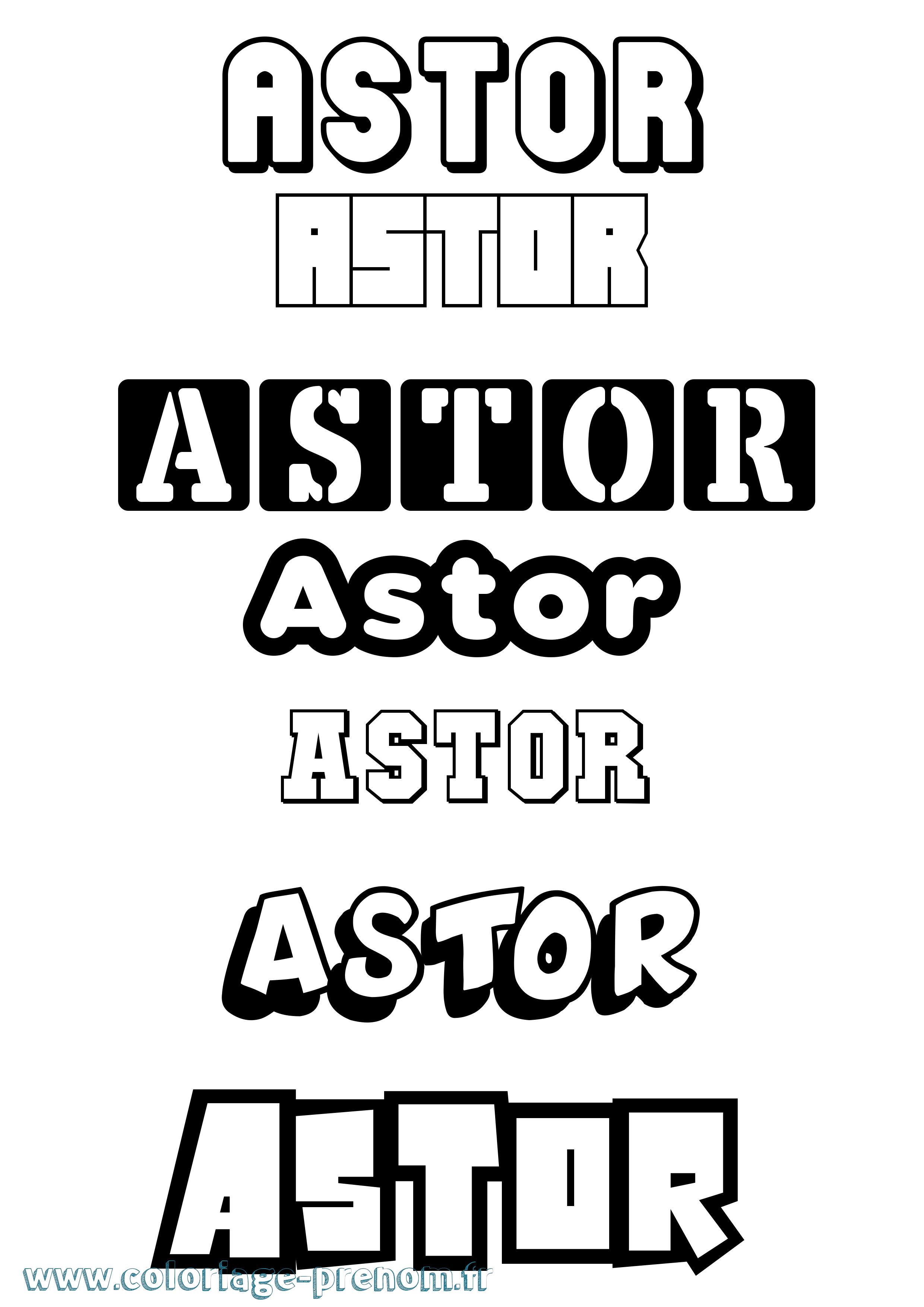 Coloriage Astor Simple Coloriage prénom Astor Simple