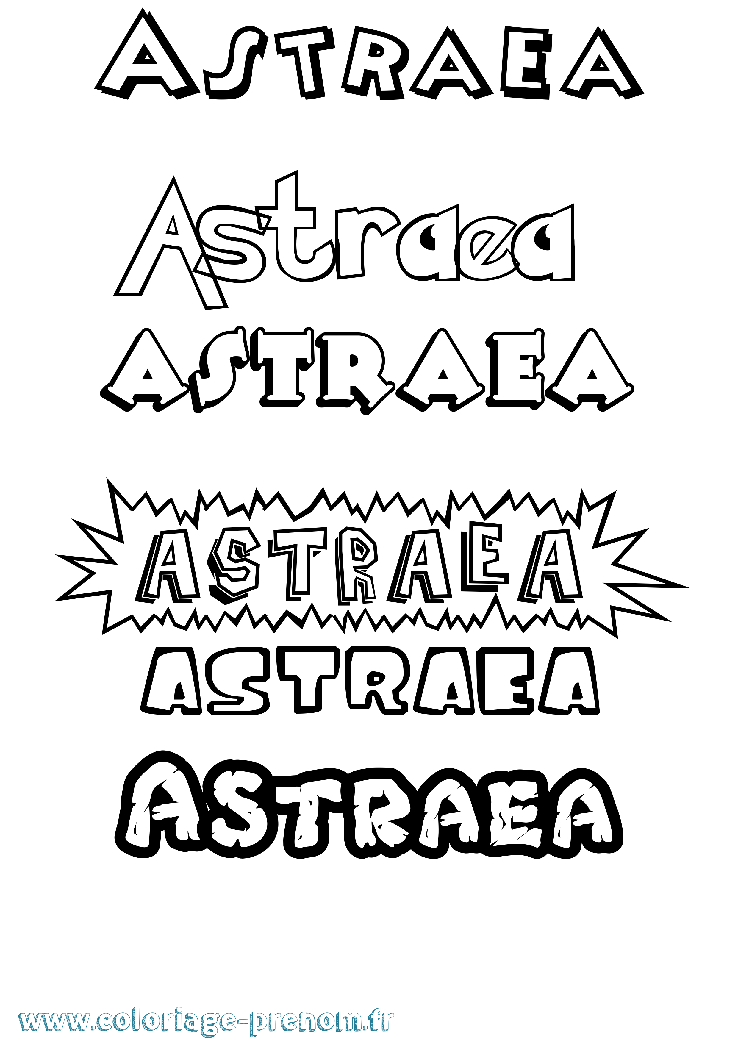 Coloriage Astraea Dessin Animé Coloriage prénom Astraea Dessin Animé