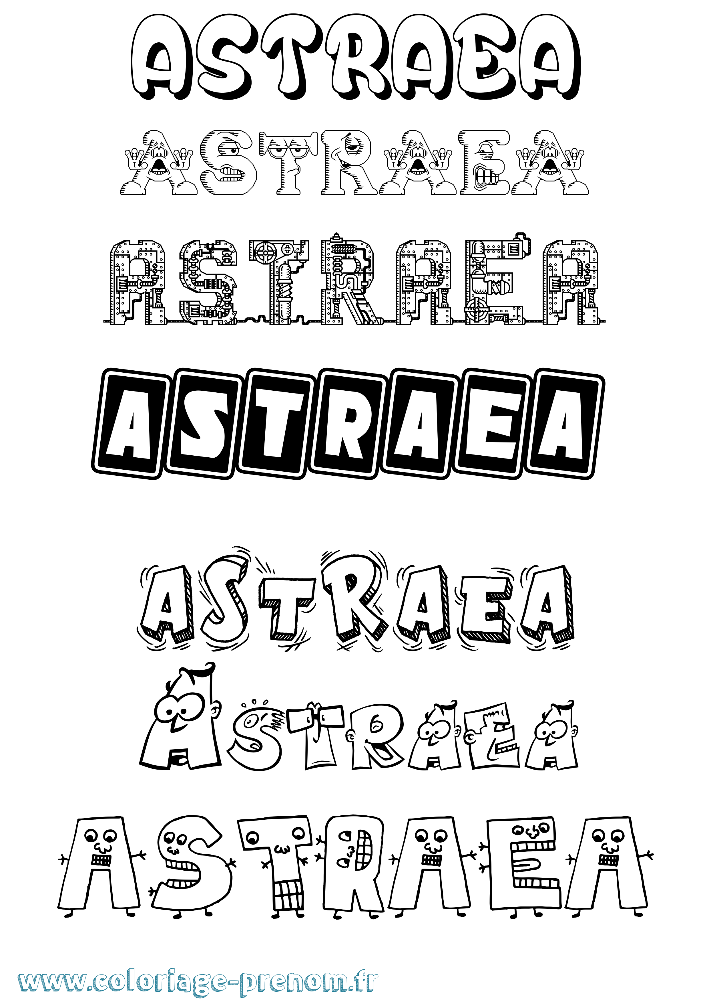 Coloriage Astraea Fun Coloriage prénom Astraea Fun