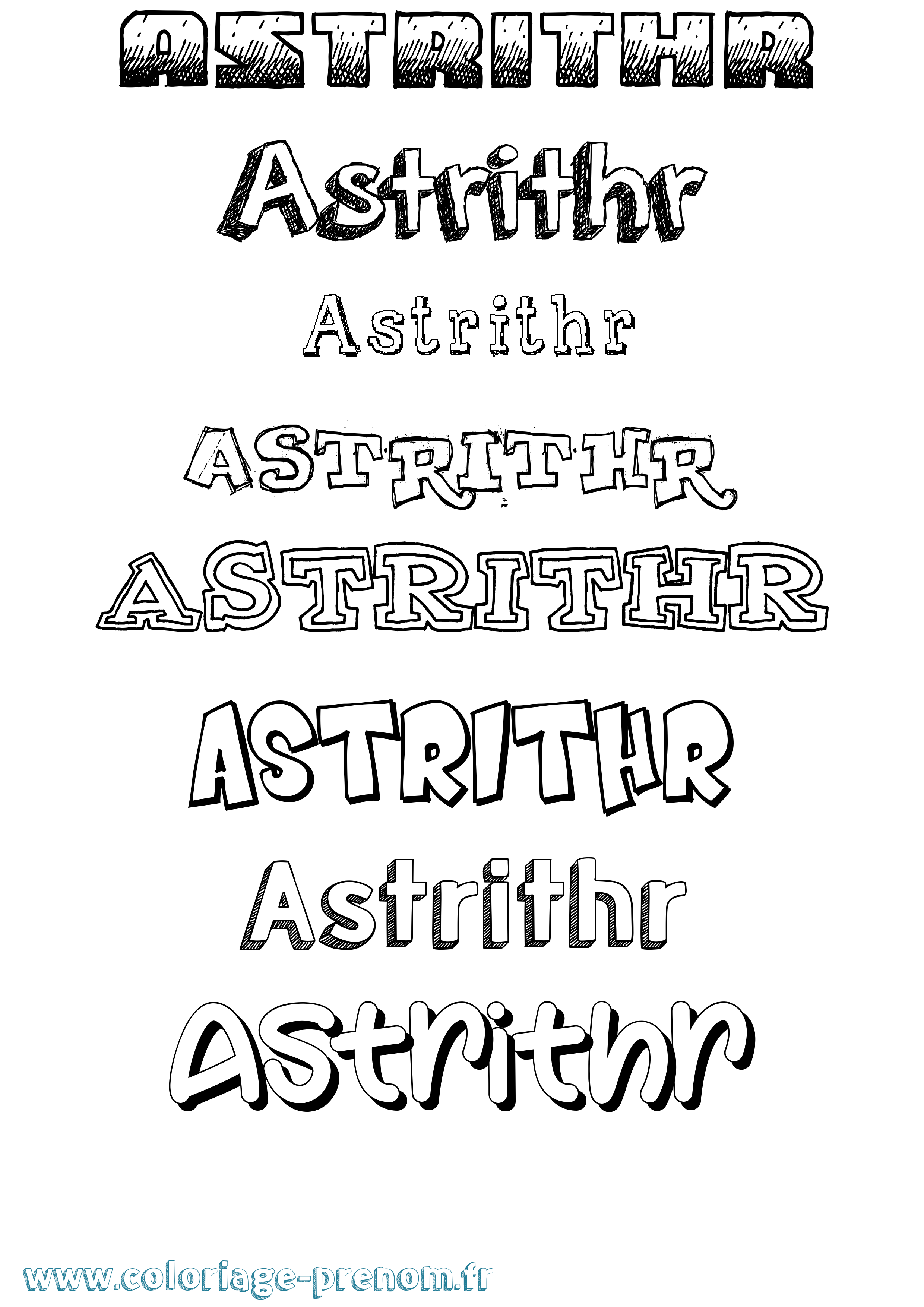 Coloriage Astrithr Dessiné Coloriage prénom Astrithr Dessiné