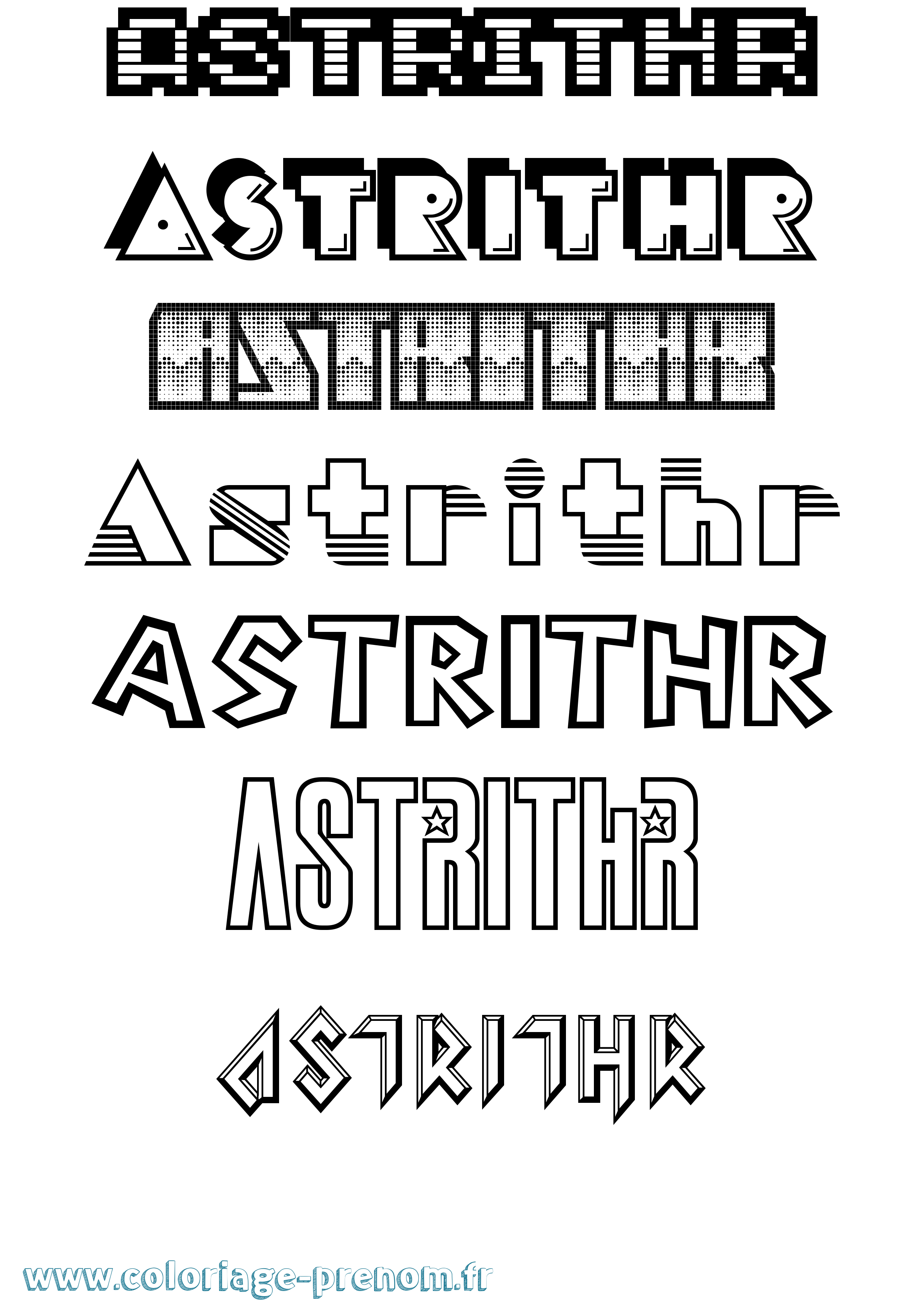 Coloriage Astrithr Jeux Vidéos Coloriage prénom Astrithr Jeux Vidéos