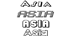 Coloriage Asia
