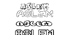 Coloriage Aslem