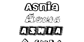 Coloriage Asnia