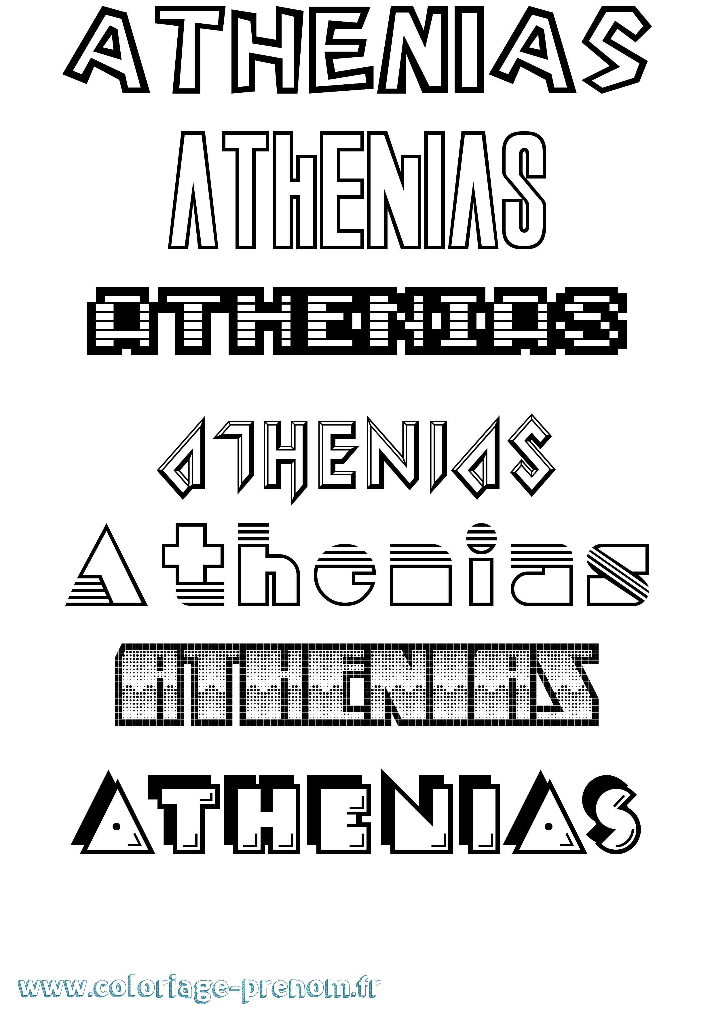 Coloriage Athenias Jeux Vidéos Coloriage prénom Athenias Jeux Vidéos