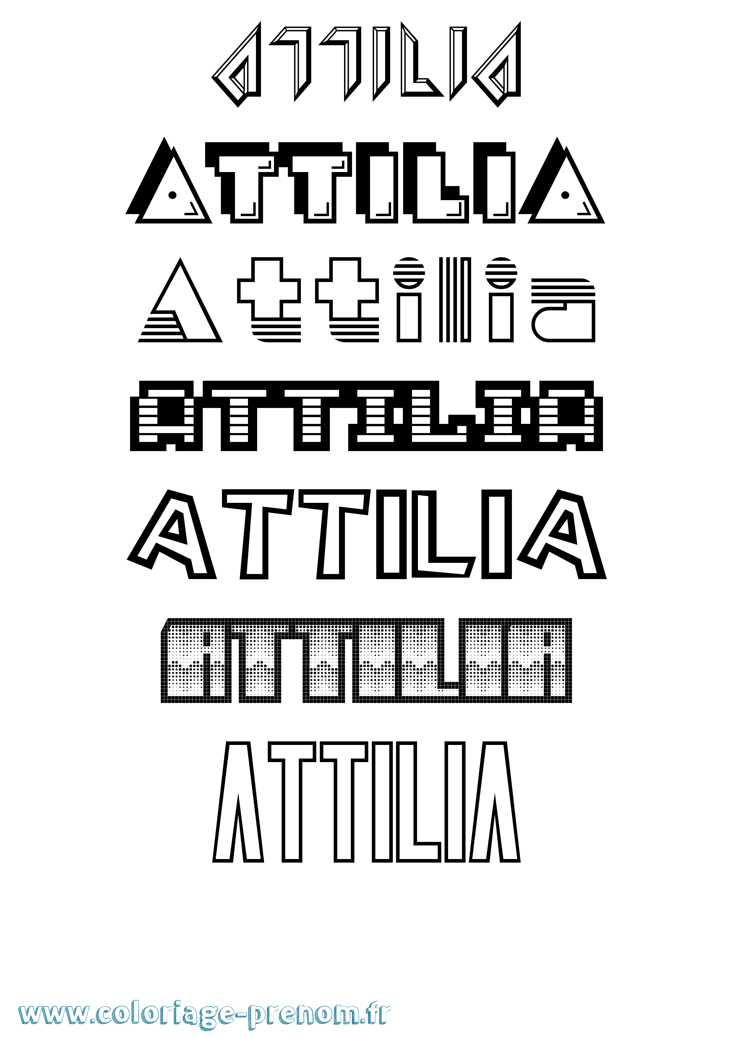Coloriage Attilia Jeux Vidéos Coloriage prénom Attilia Jeux Vidéos