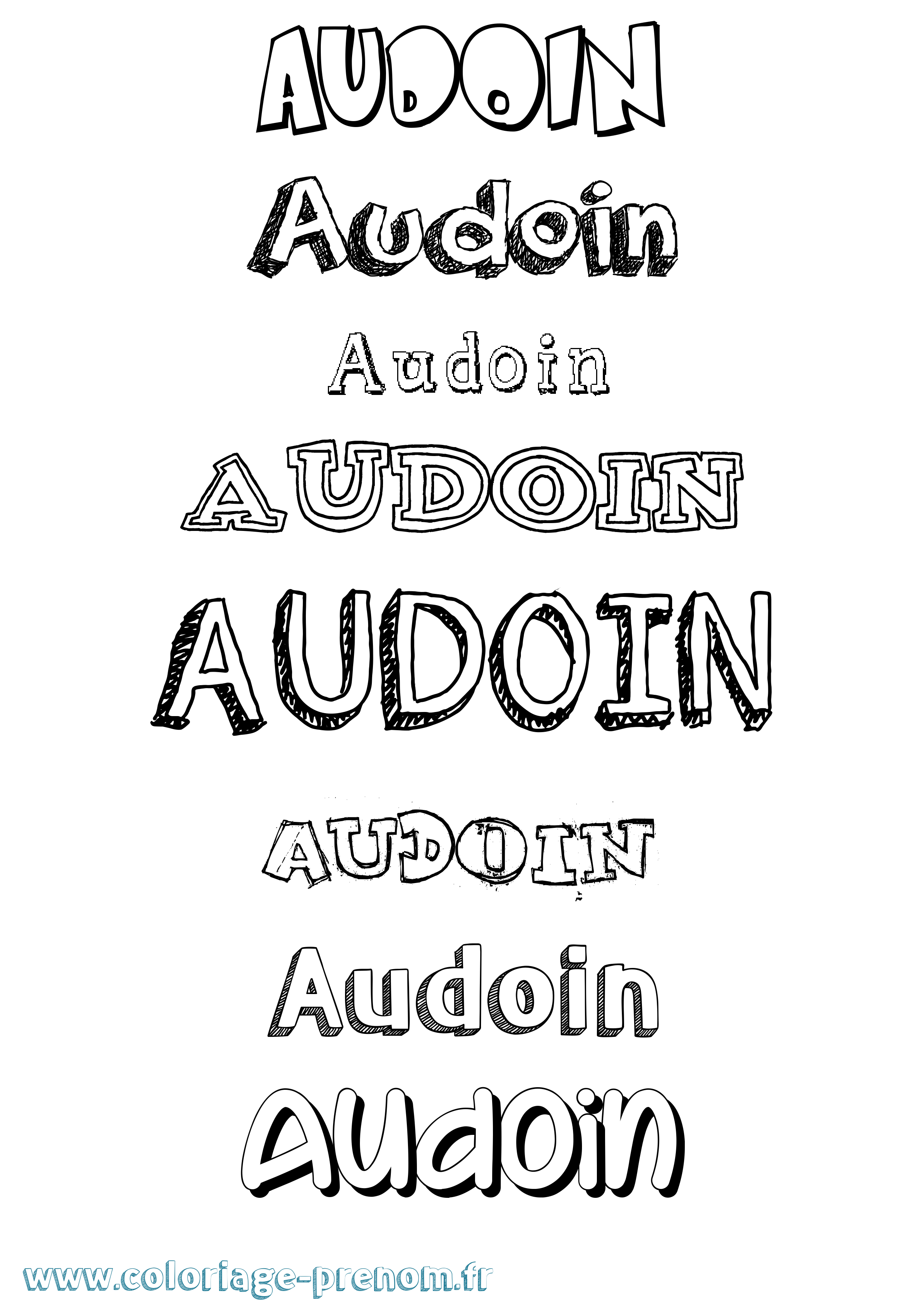 Coloriage prénom Audoin Dessiné