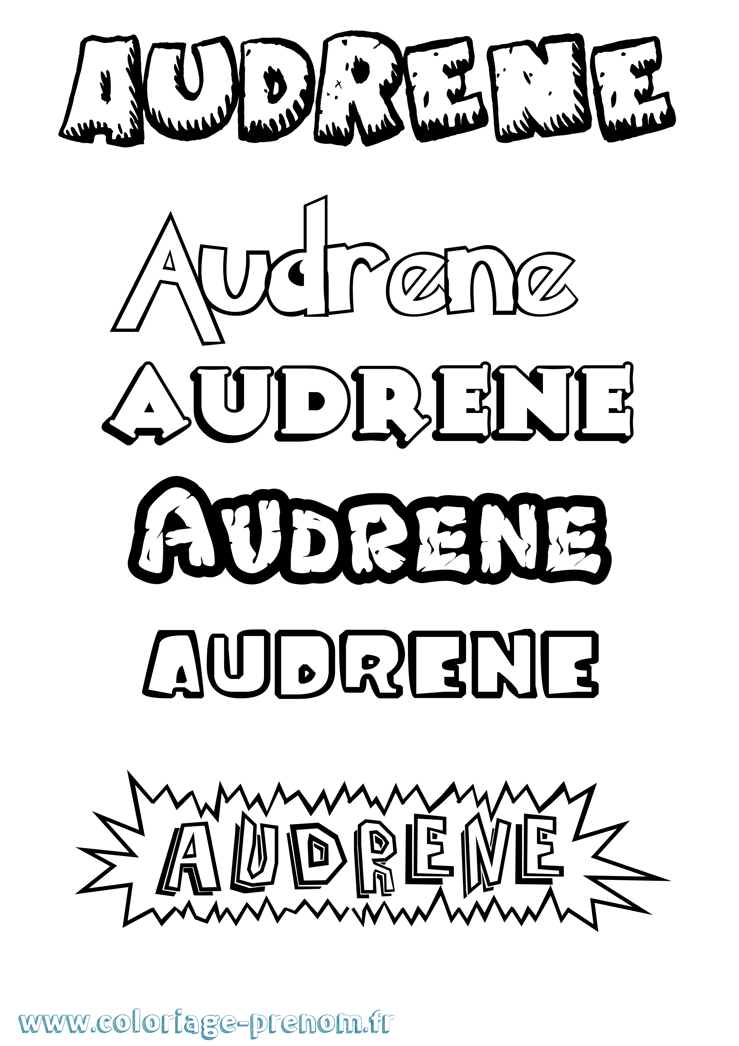 Coloriage prénom Audrene Dessin Animé