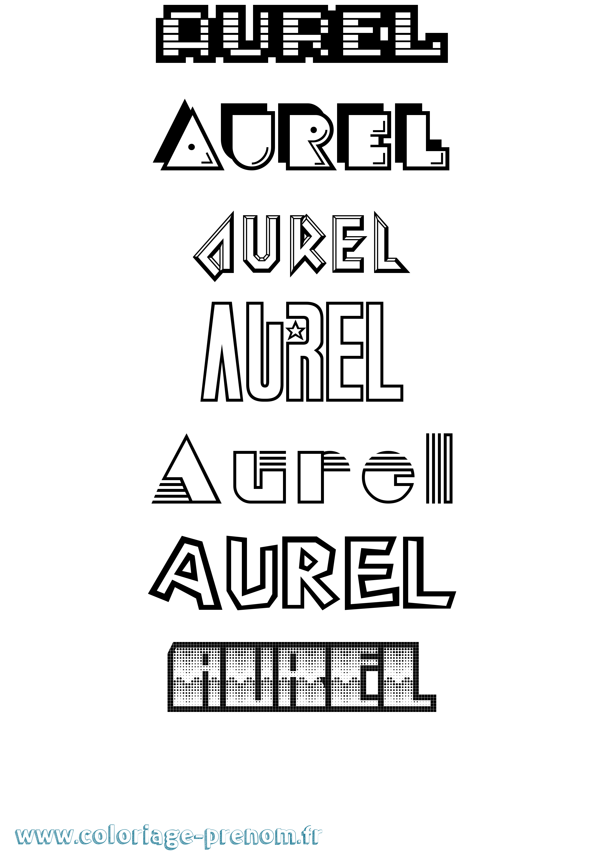 Coloriage Aurel Jeux Vidéos Coloriage prénom Aurel Jeux Vidéos