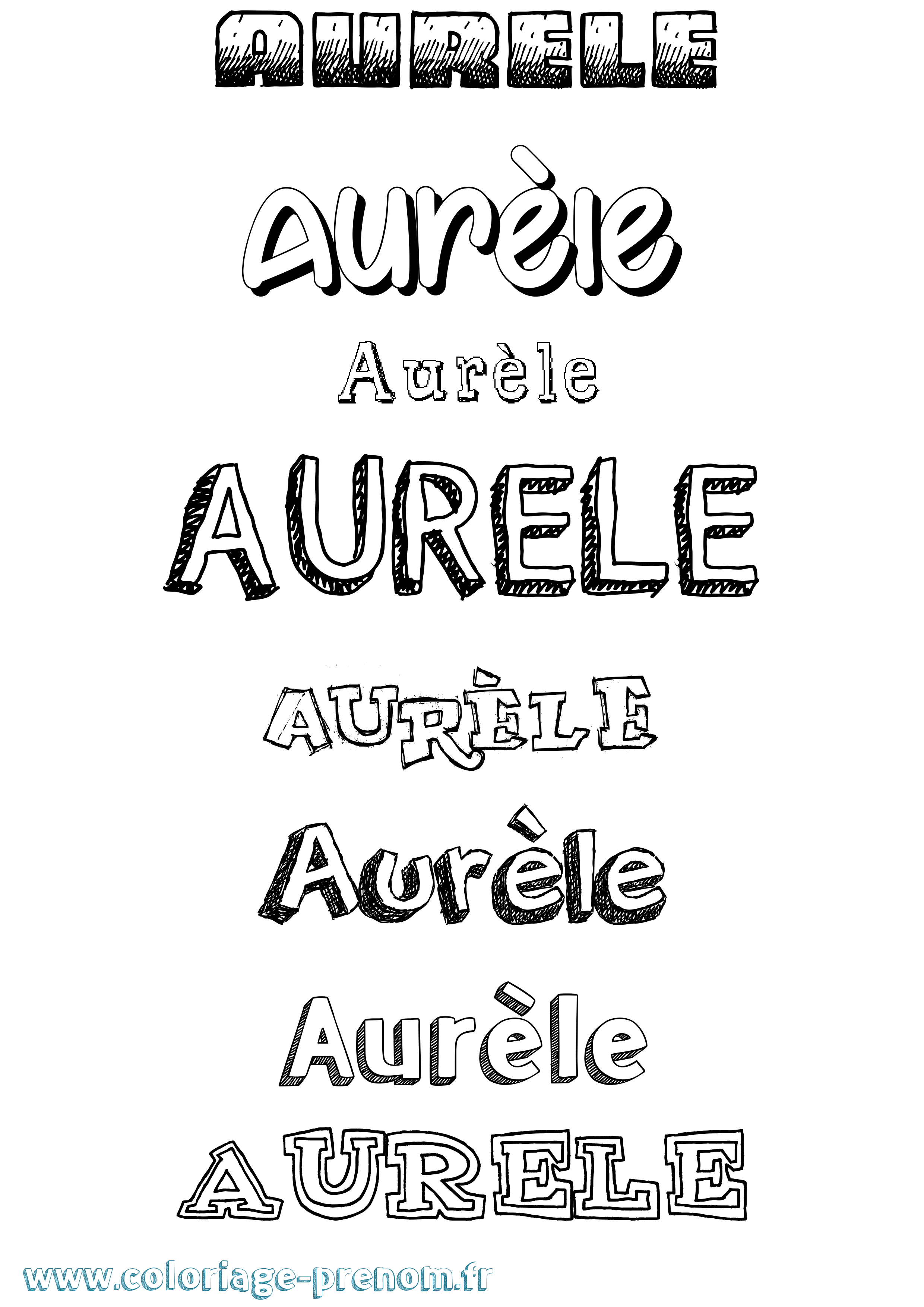 Coloriage Aurèle Coloriage prénom Aurèle
