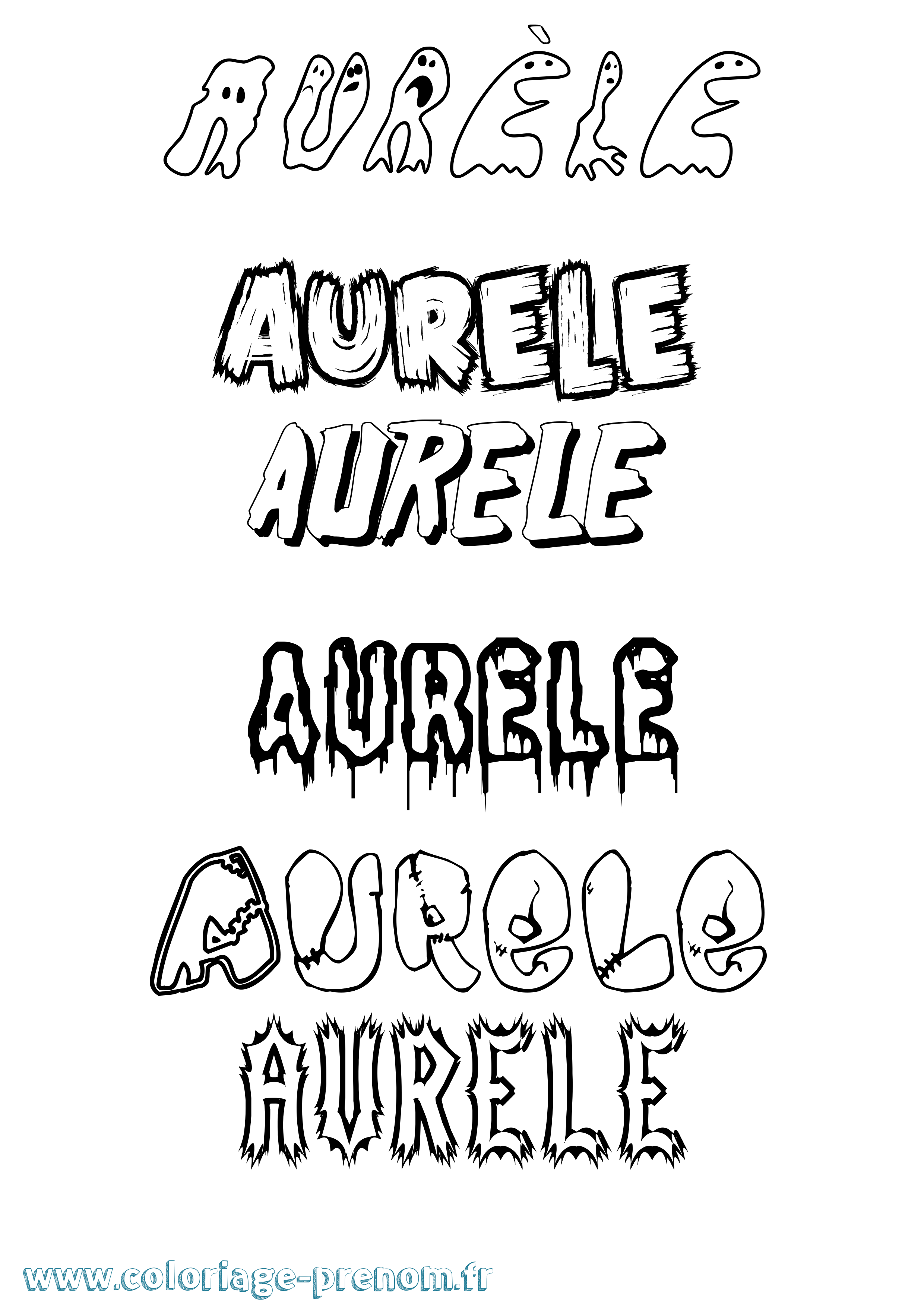 Coloriage Aurèle Coloriage prénom Aurèle