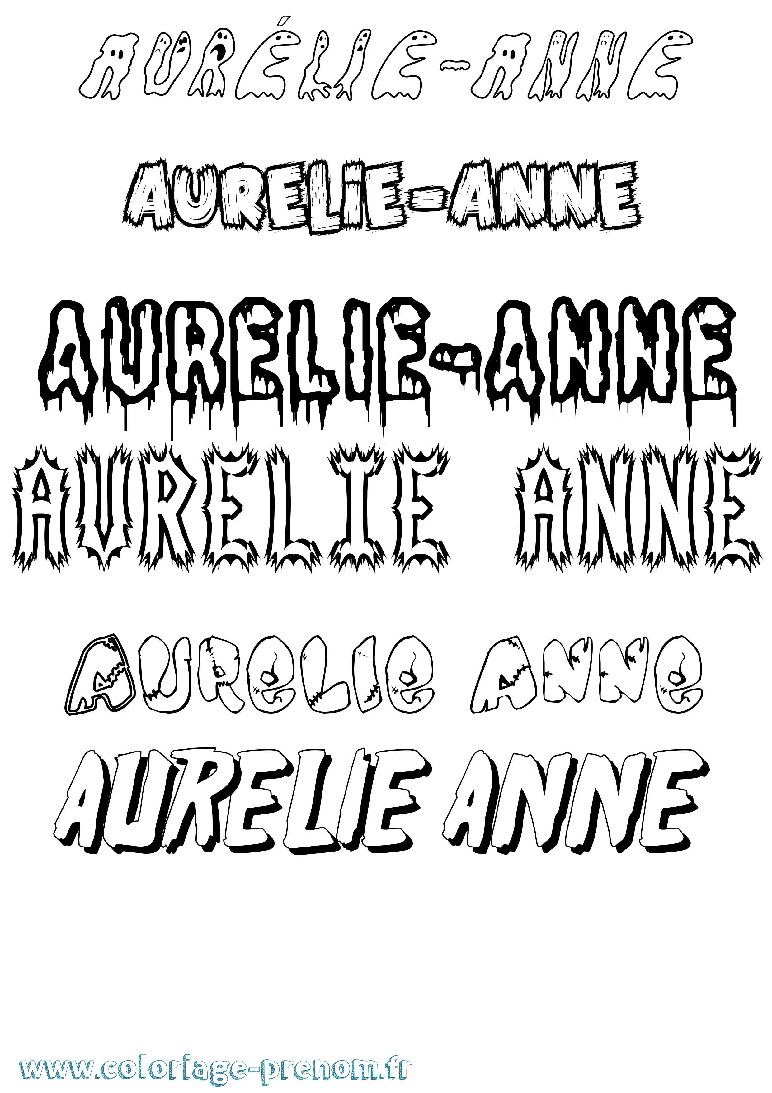 Coloriage prénom Aurélie-Anne Frisson