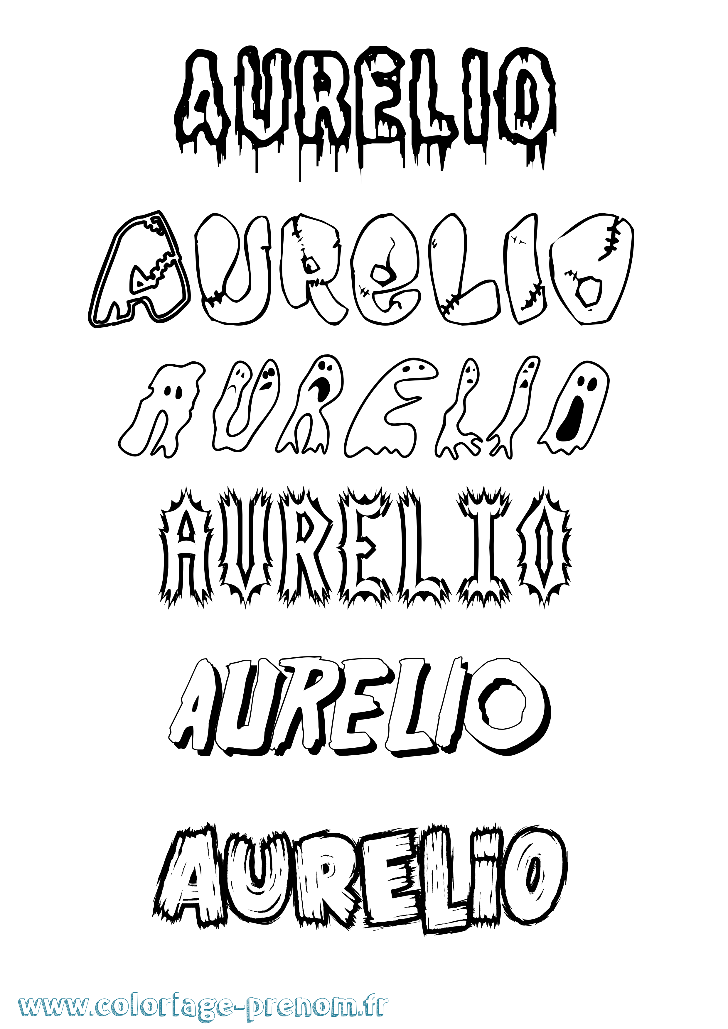 Coloriage prénom Aurelio Frisson