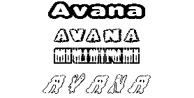 Coloriage Avana
