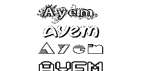 Coloriage Ayem