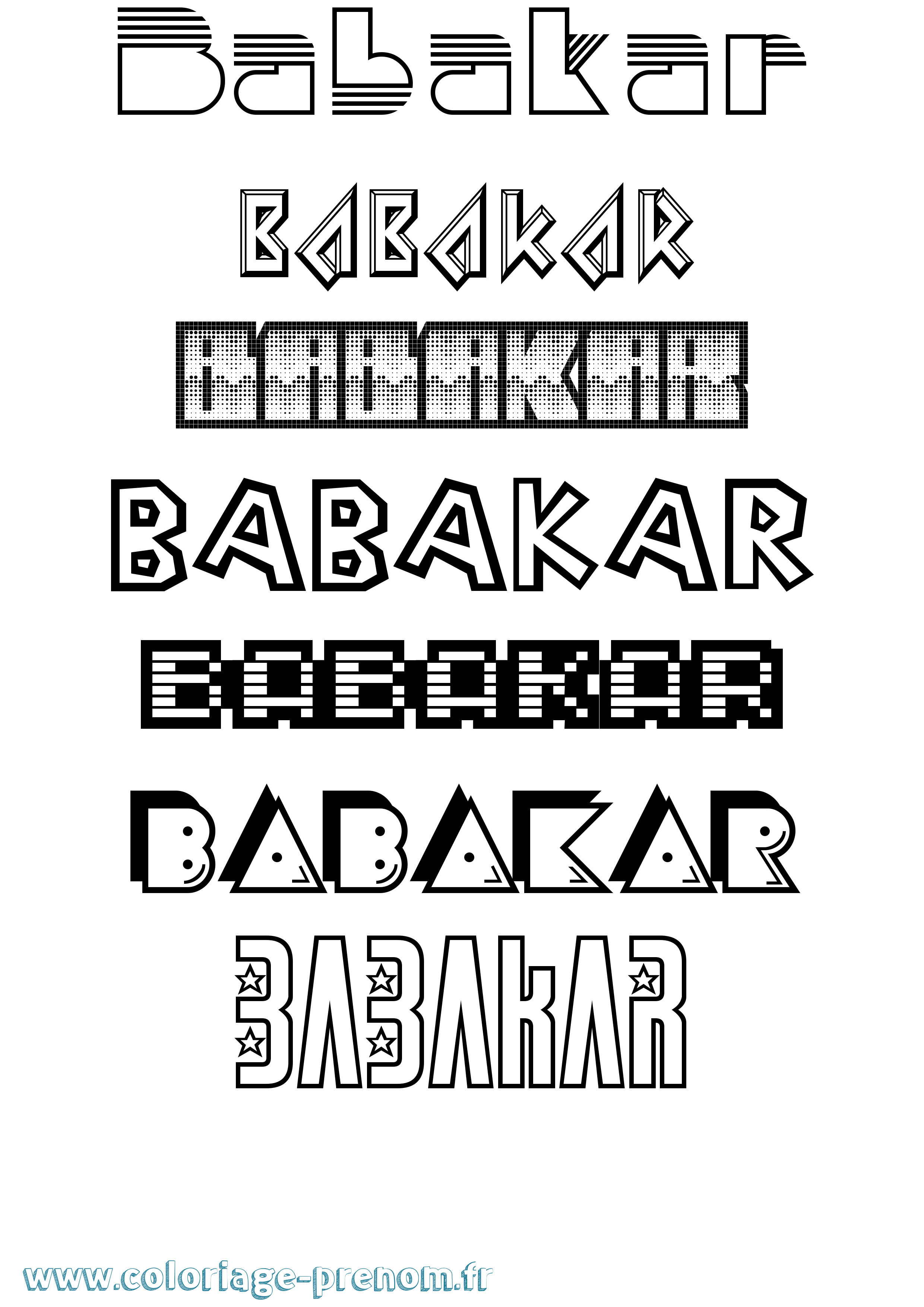 Coloriage Babakar Jeux Vidéos Coloriage prénom Babakar Jeux Vidéos