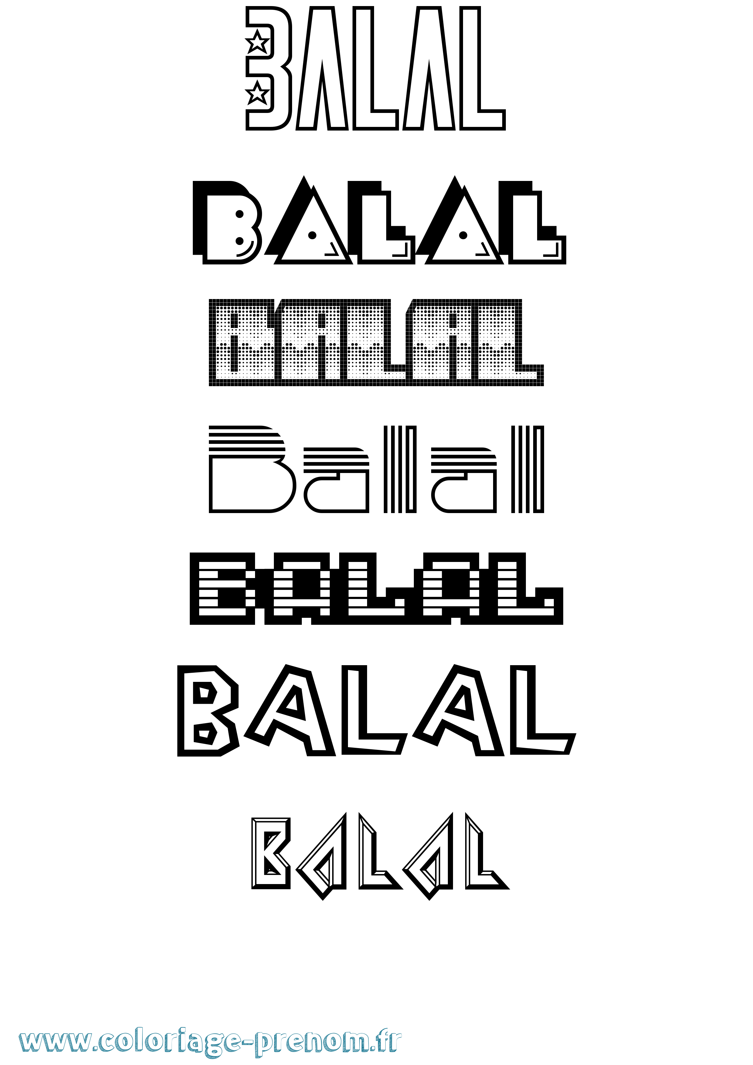 Coloriage Balal Jeux Vidéos Coloriage prénom Balal Jeux Vidéos