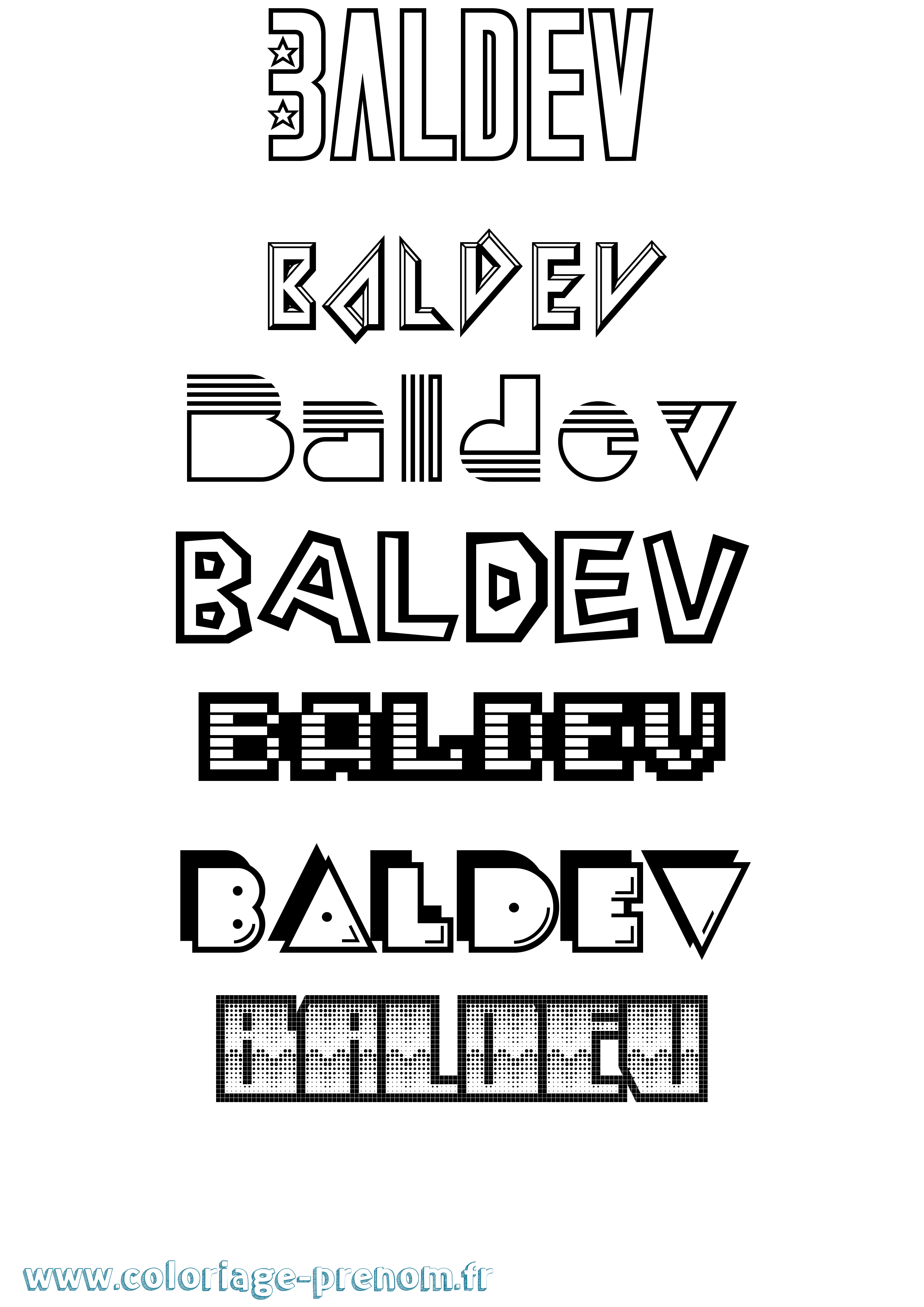 Coloriage Baldev Jeux Vidéos Coloriage prénom Baldev Jeux Vidéos