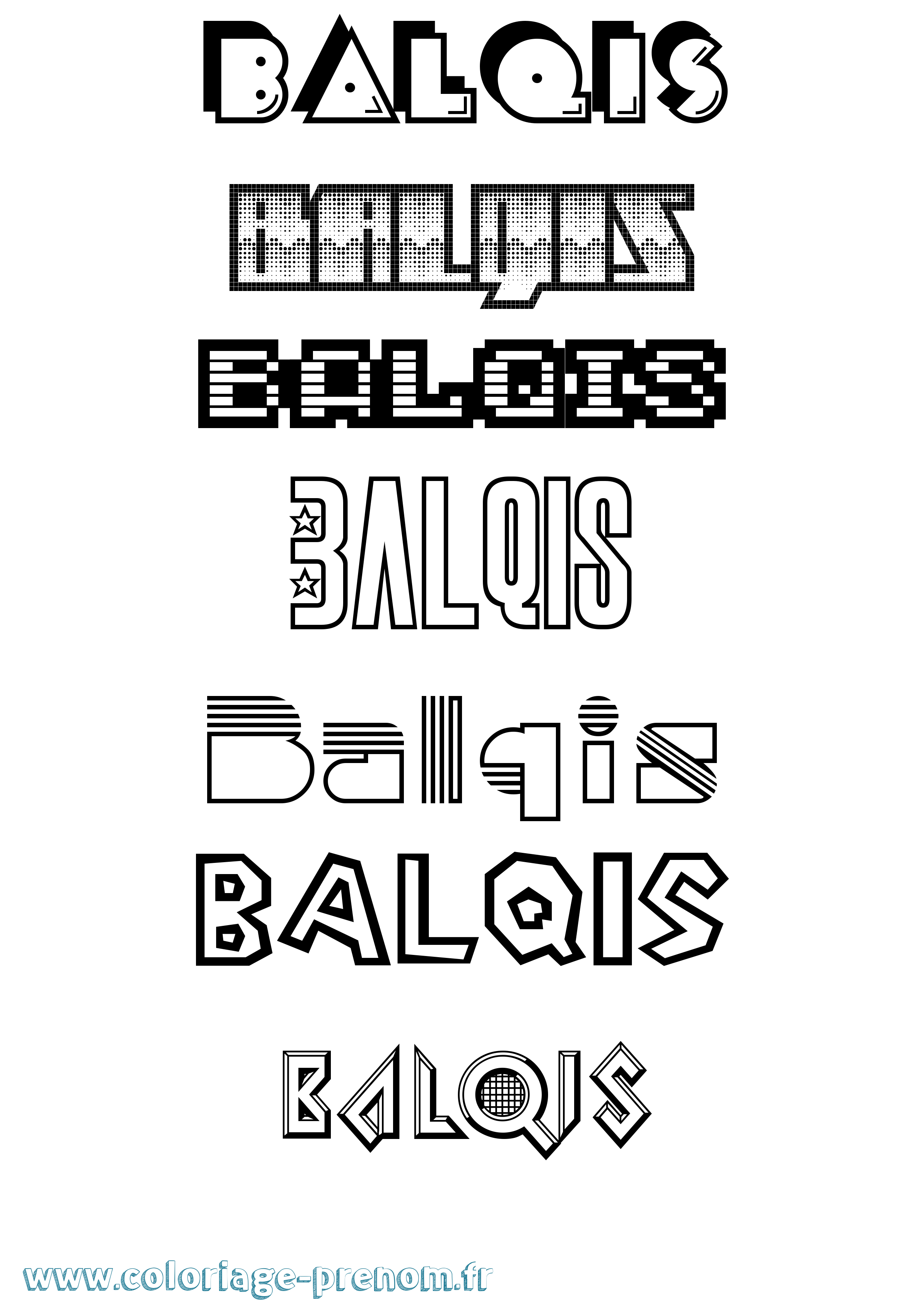 Coloriage Balqis Jeux Vidéos Coloriage prénom Balqis Jeux Vidéos