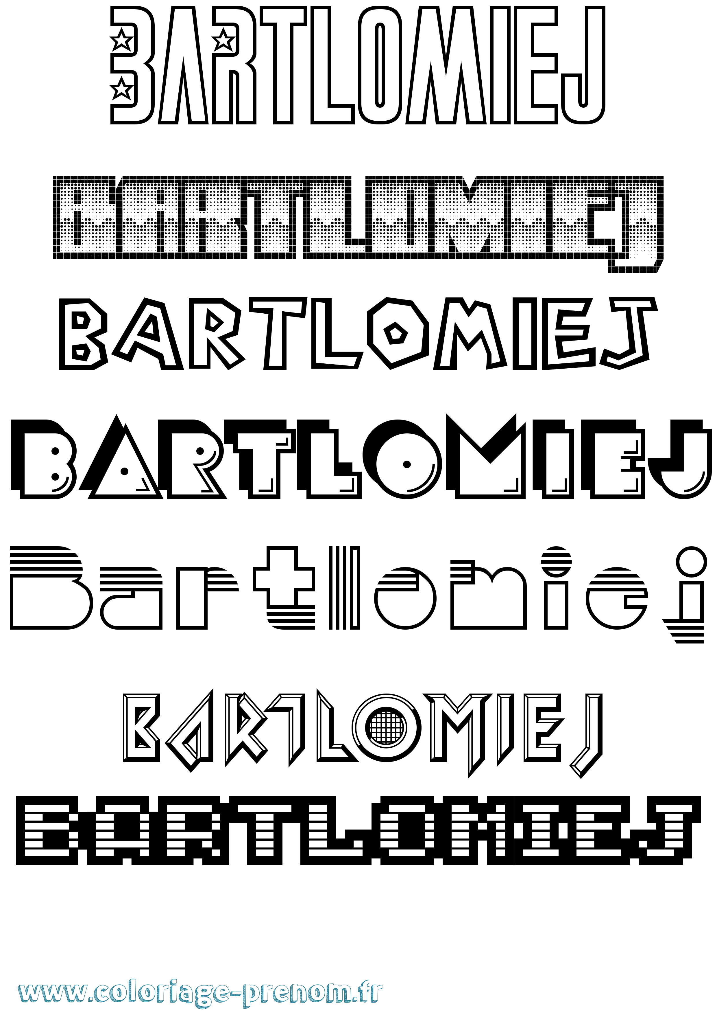 Coloriage Bartlomiej Jeux Vidéos Coloriage prénom Bartlomiej Jeux Vidéos