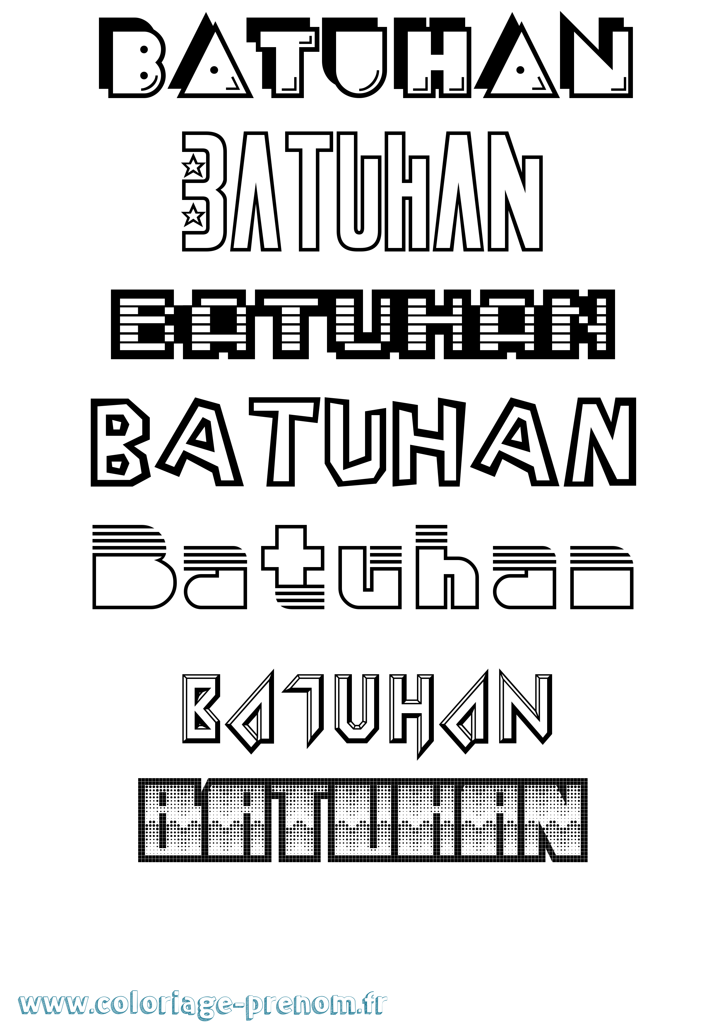 Coloriage Batuhan Jeux Vidéos Coloriage prénom Batuhan Jeux Vidéos