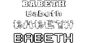 Coloriage Babeth