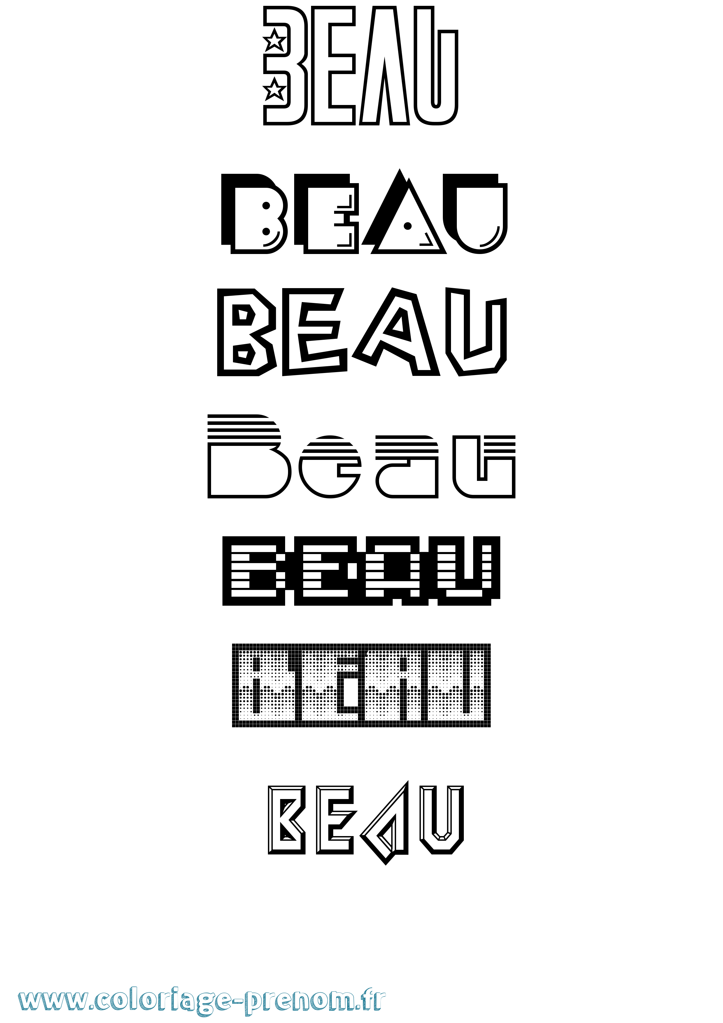 Coloriage Beau Jeux Vidéos Coloriage prénom Beau Jeux Vidéos