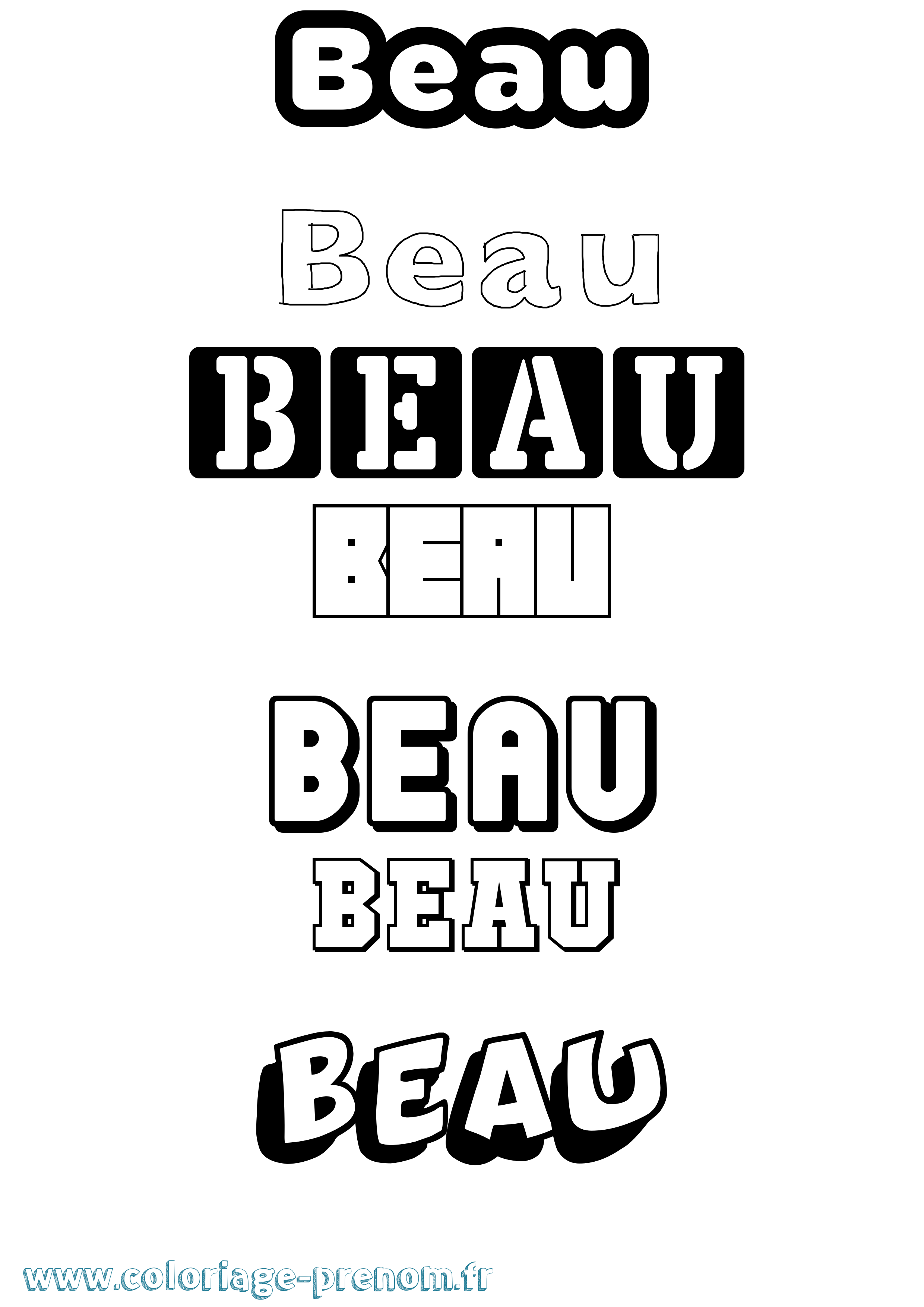 Coloriage Beau Simple Coloriage prénom Beau Simple