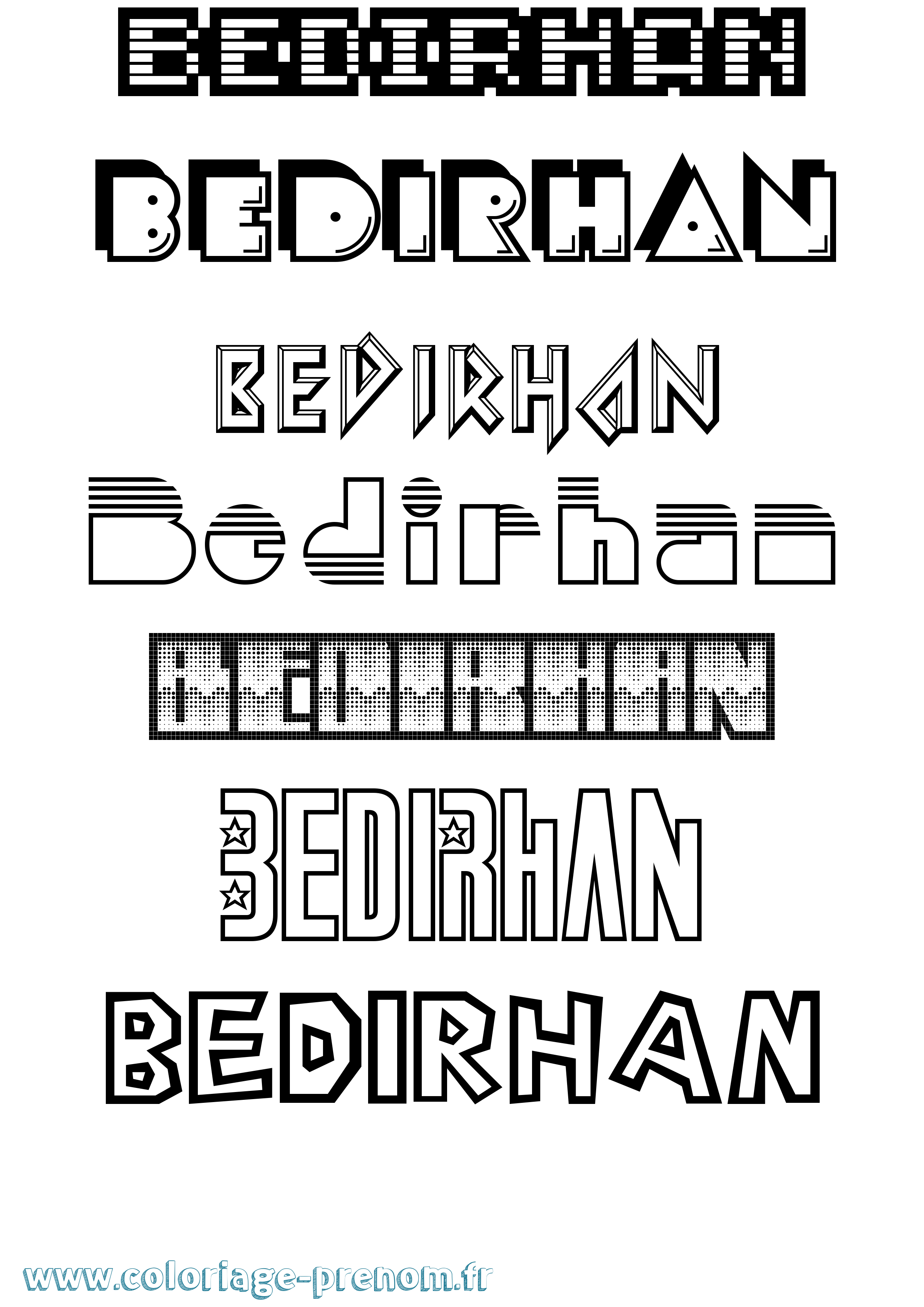 Coloriage Bedirhan Jeux Vidéos Coloriage prénom Bedirhan Jeux Vidéos