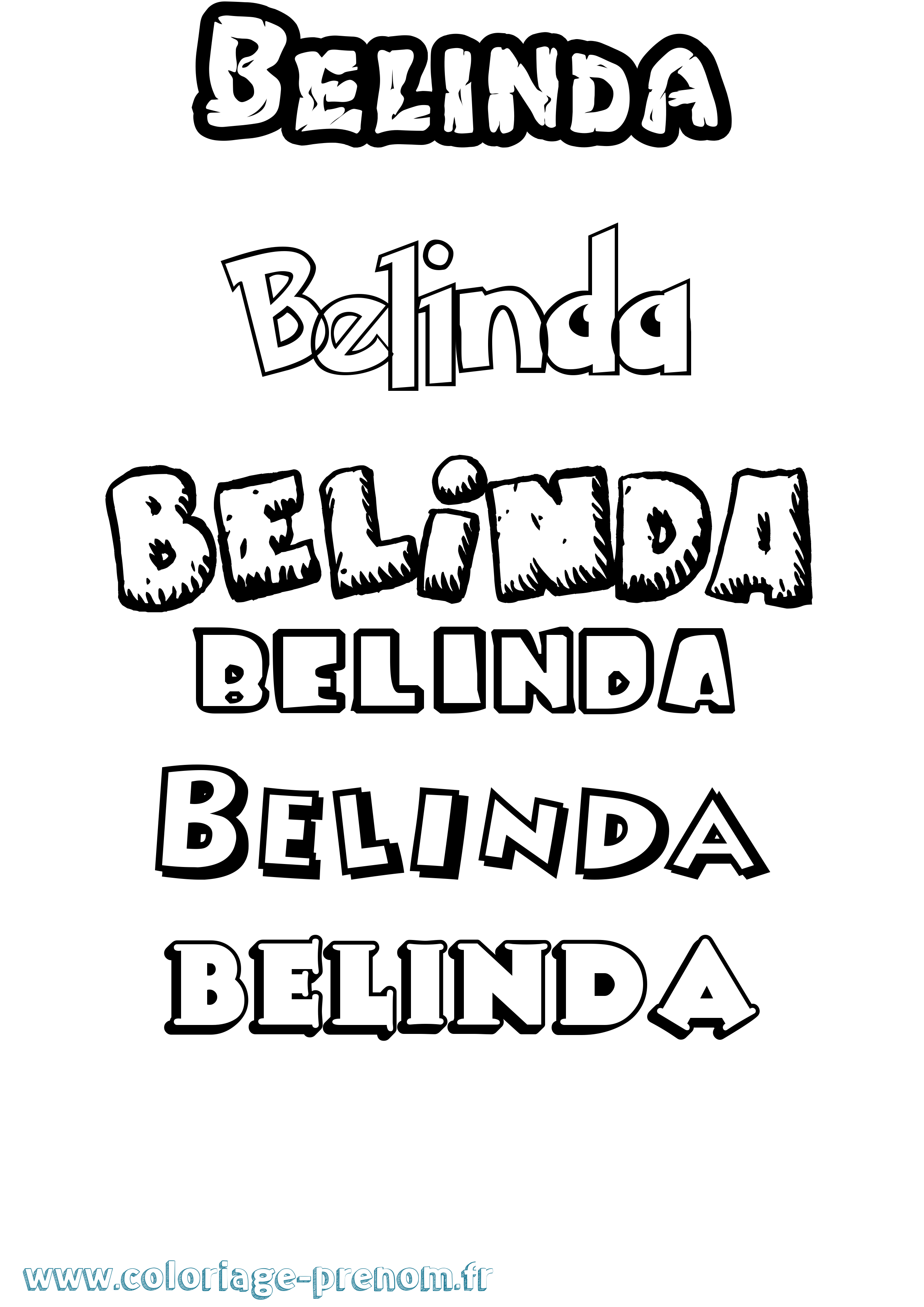 Coloriage prénom Belinda Dessin Animé