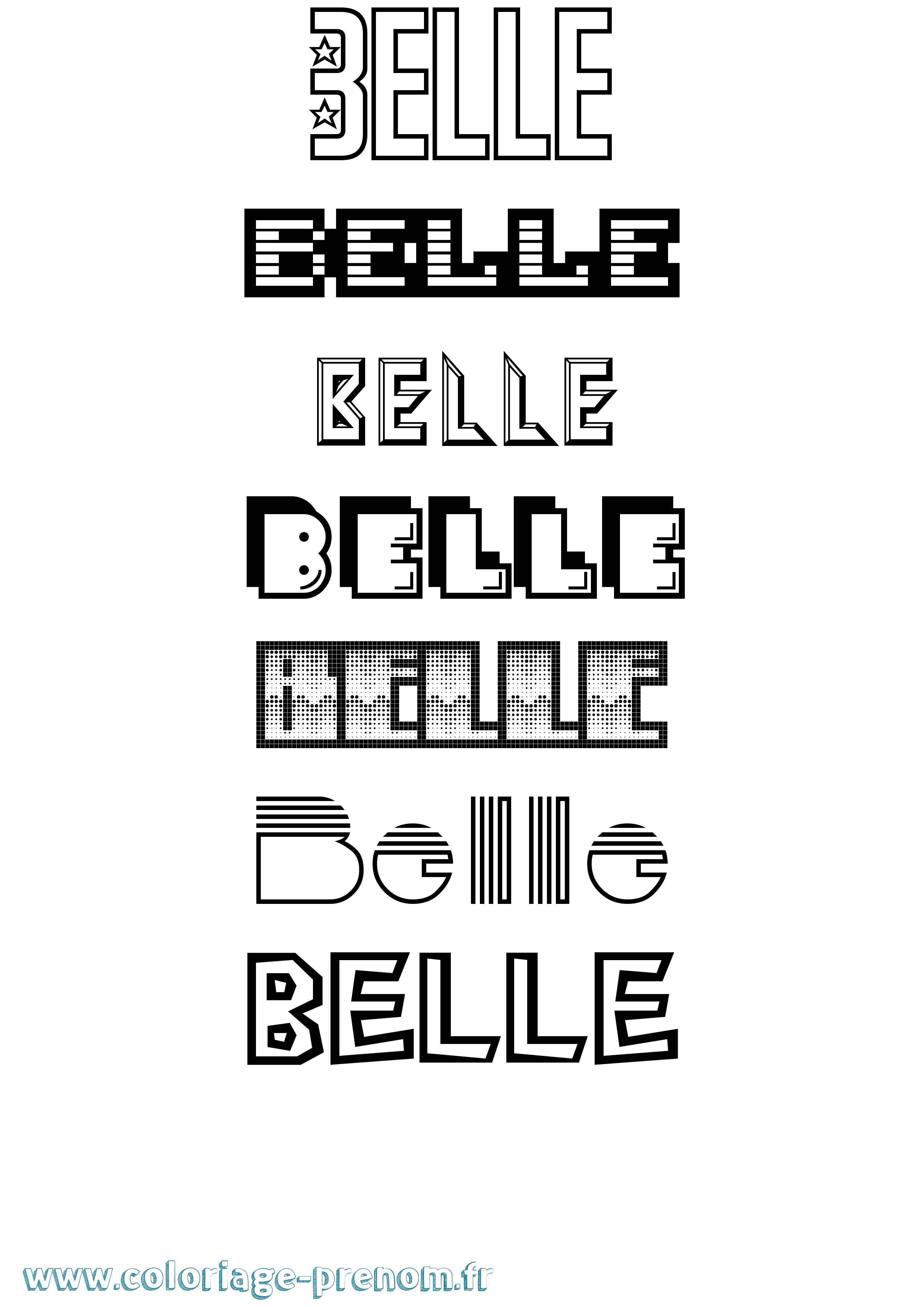 Coloriage Belle Jeux Vidéos Coloriage prénom Belle Jeux Vidéos