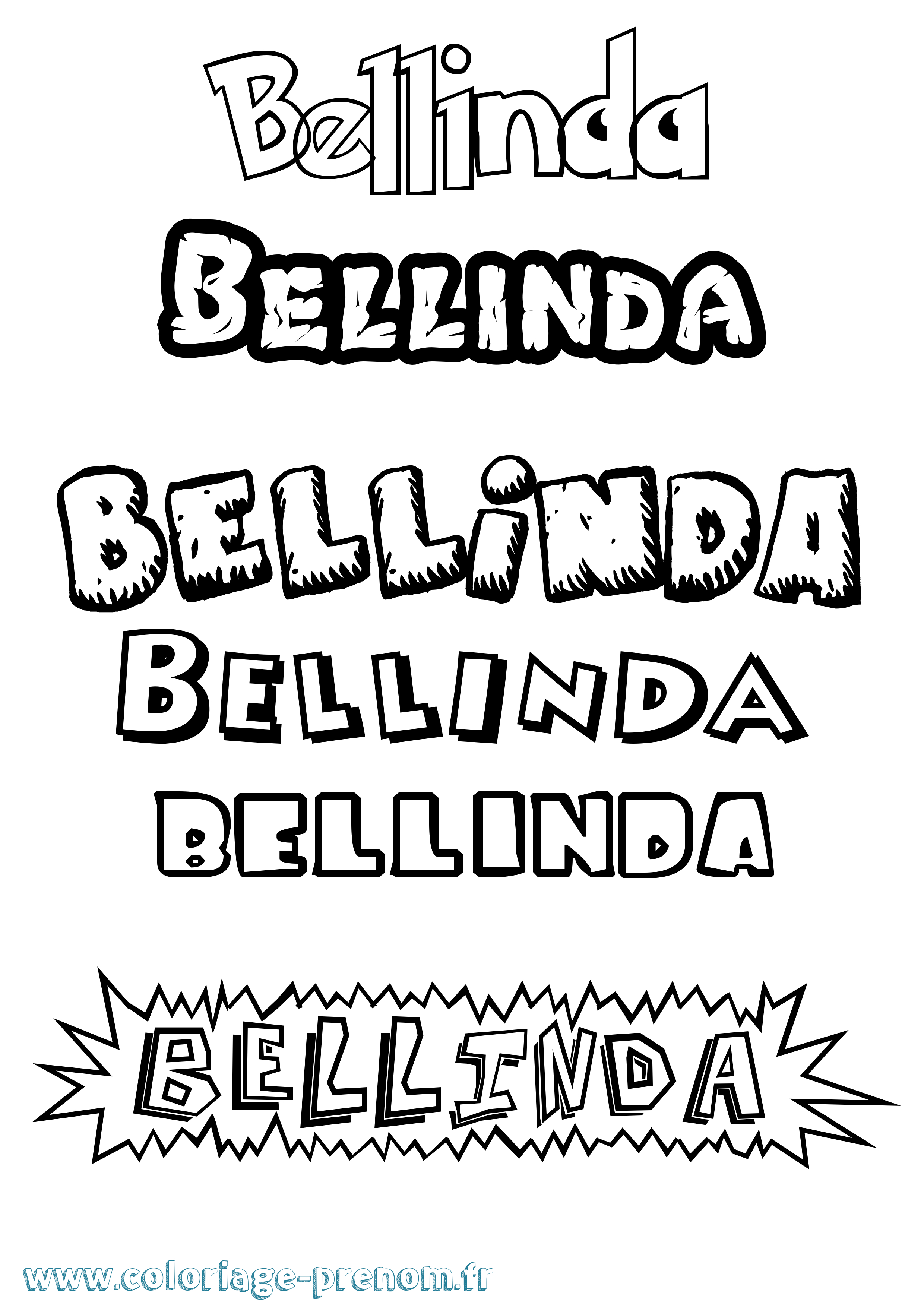 Coloriage prénom Bellinda Dessin Animé