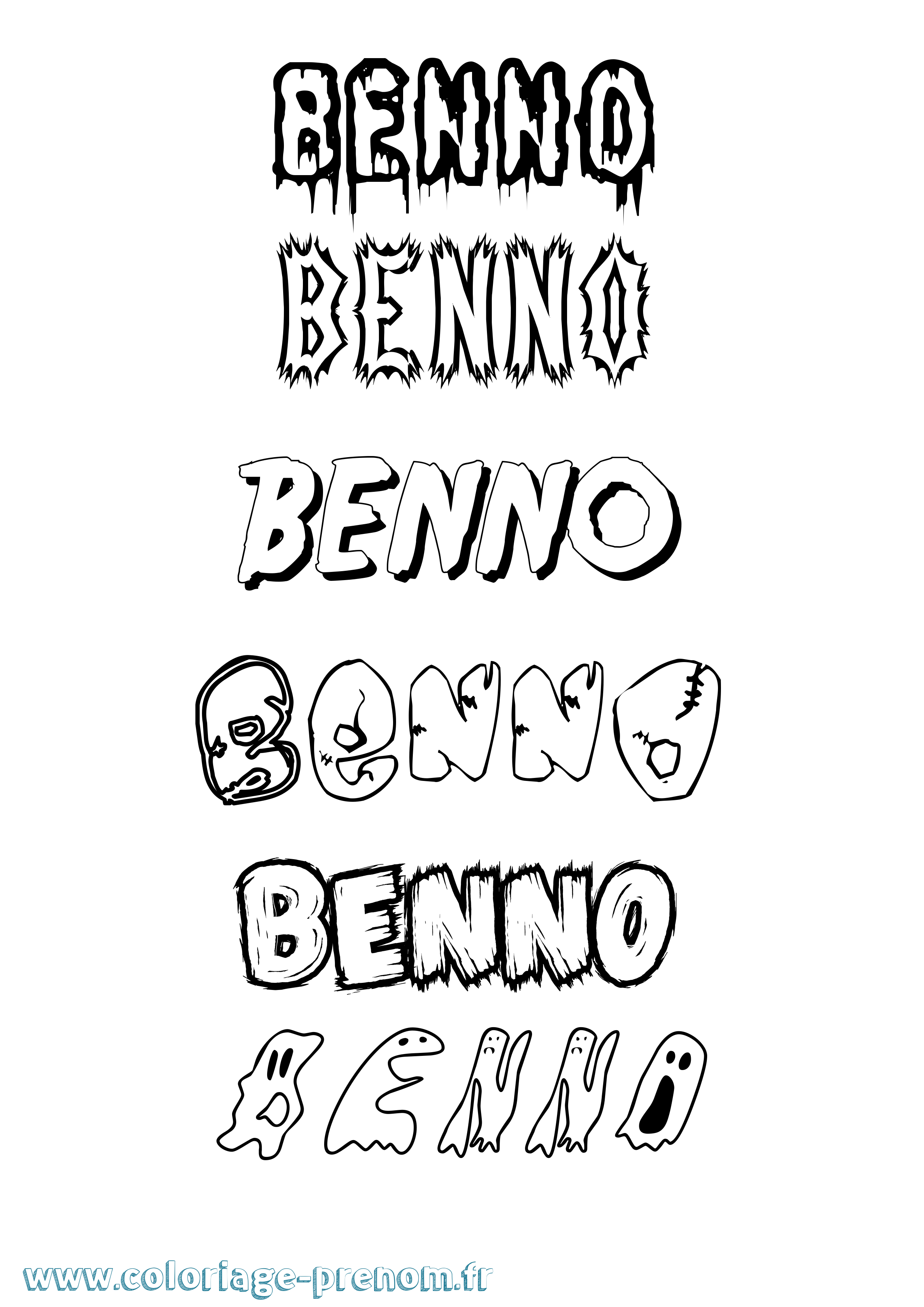 Coloriage Benno Frisson Coloriage prénom Benno Frisson