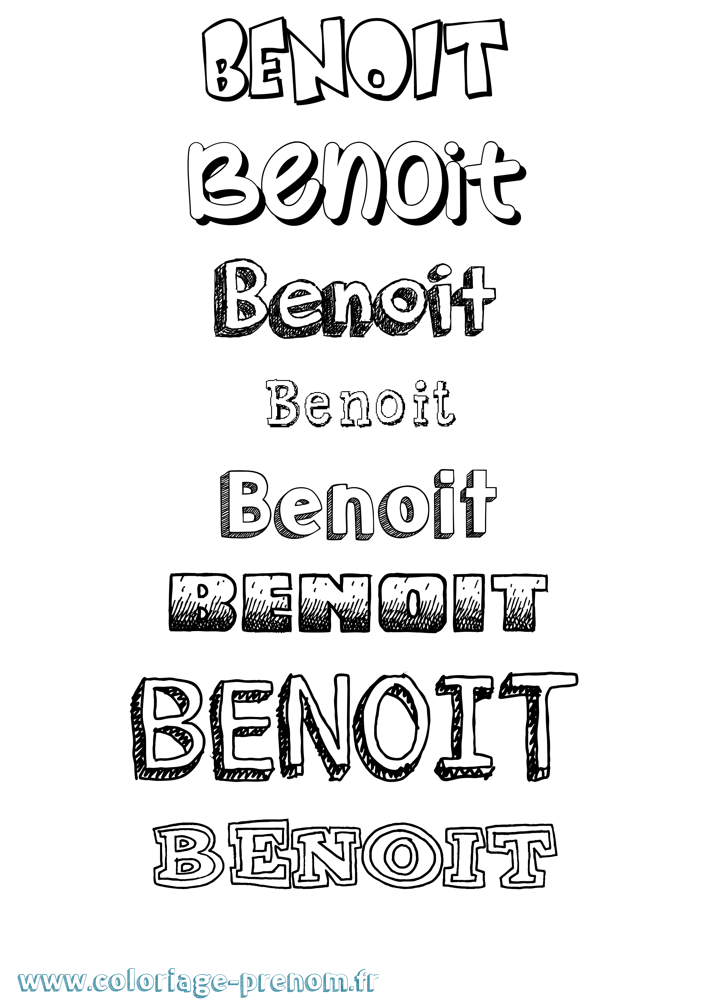Coloriage prénom Benoit