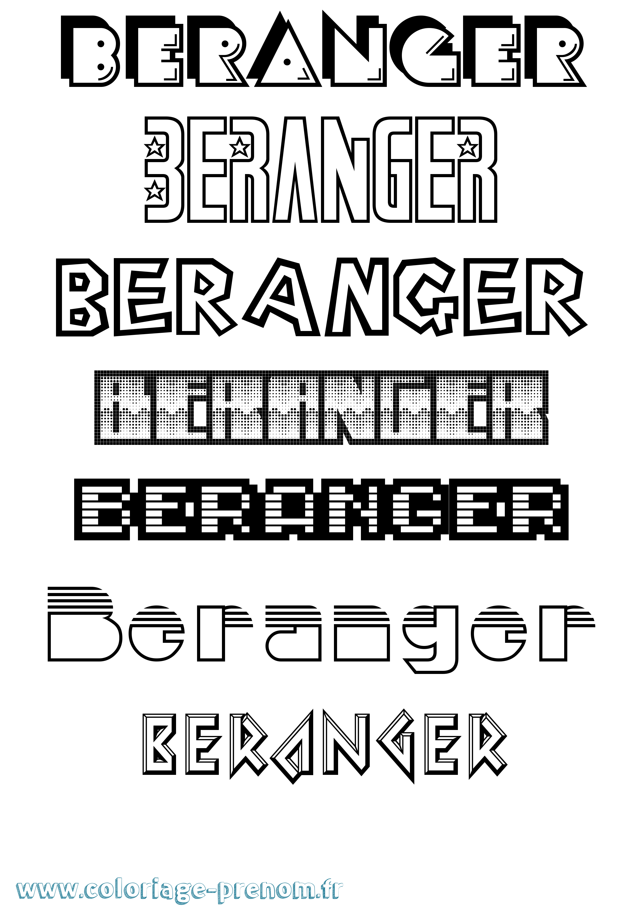 Coloriage Beranger Jeux Vidéos Coloriage prénom Beranger Jeux Vidéos