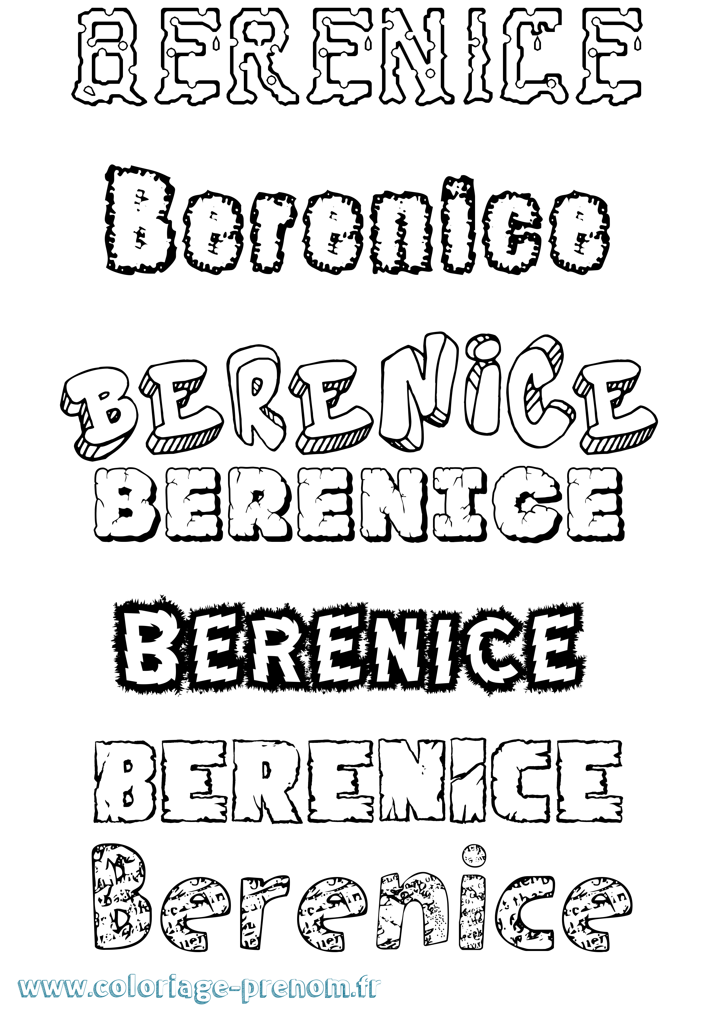 Coloriage prénom Berenice Destructuré