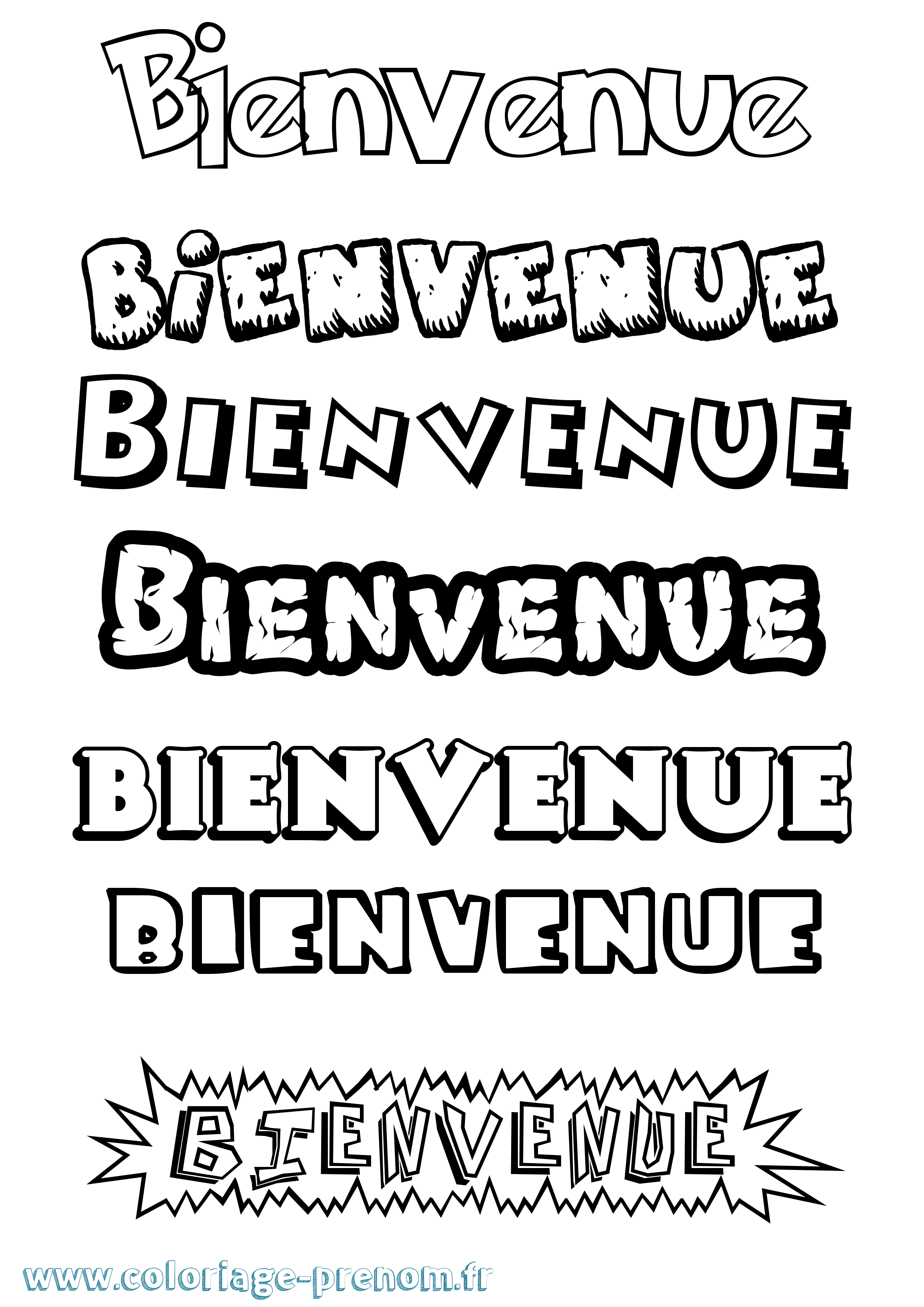 Coloriage Bienvenue Coloriage prénom Bienvenue