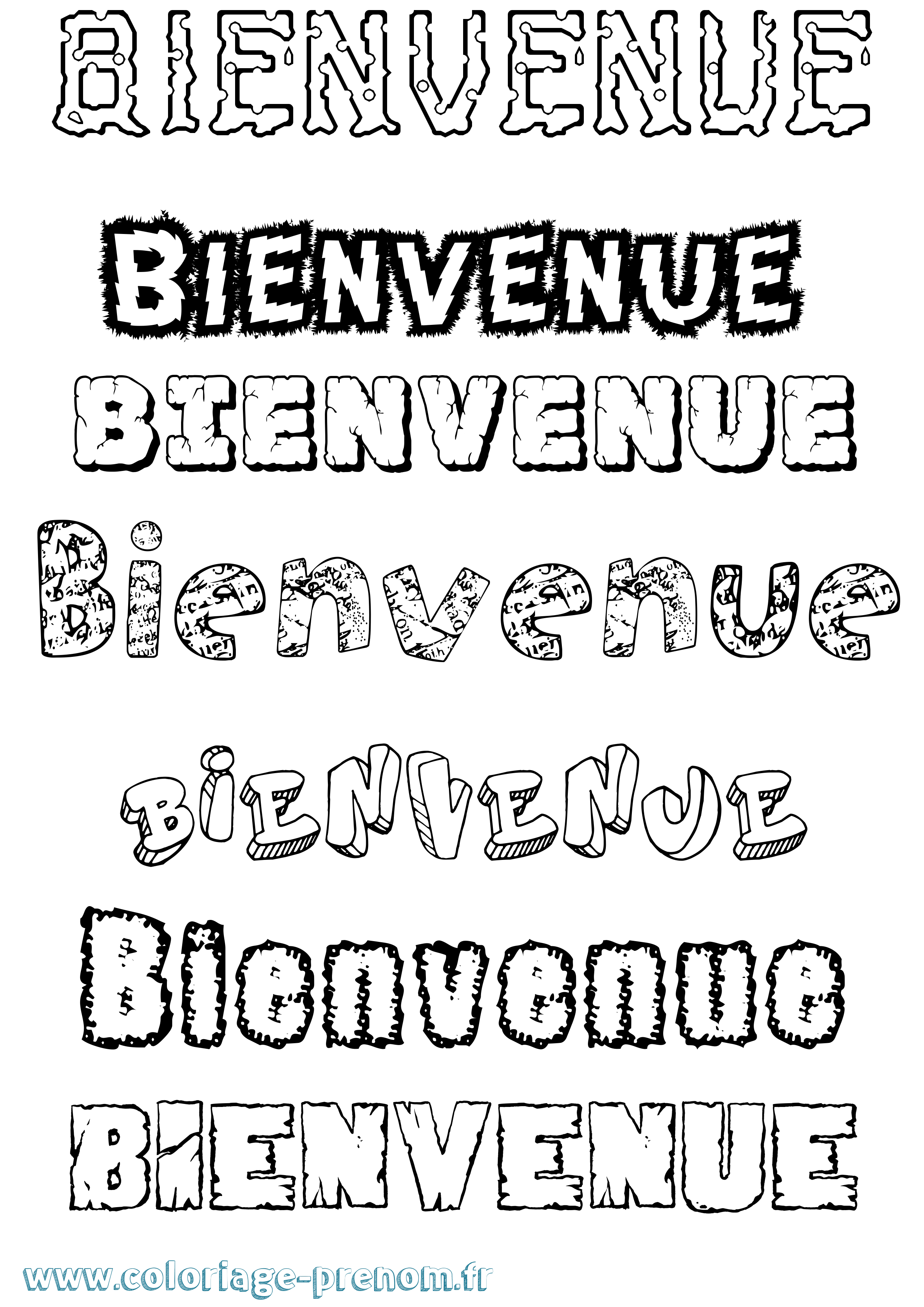 Coloriage Bienvenue Coloriage prénom Bienvenue