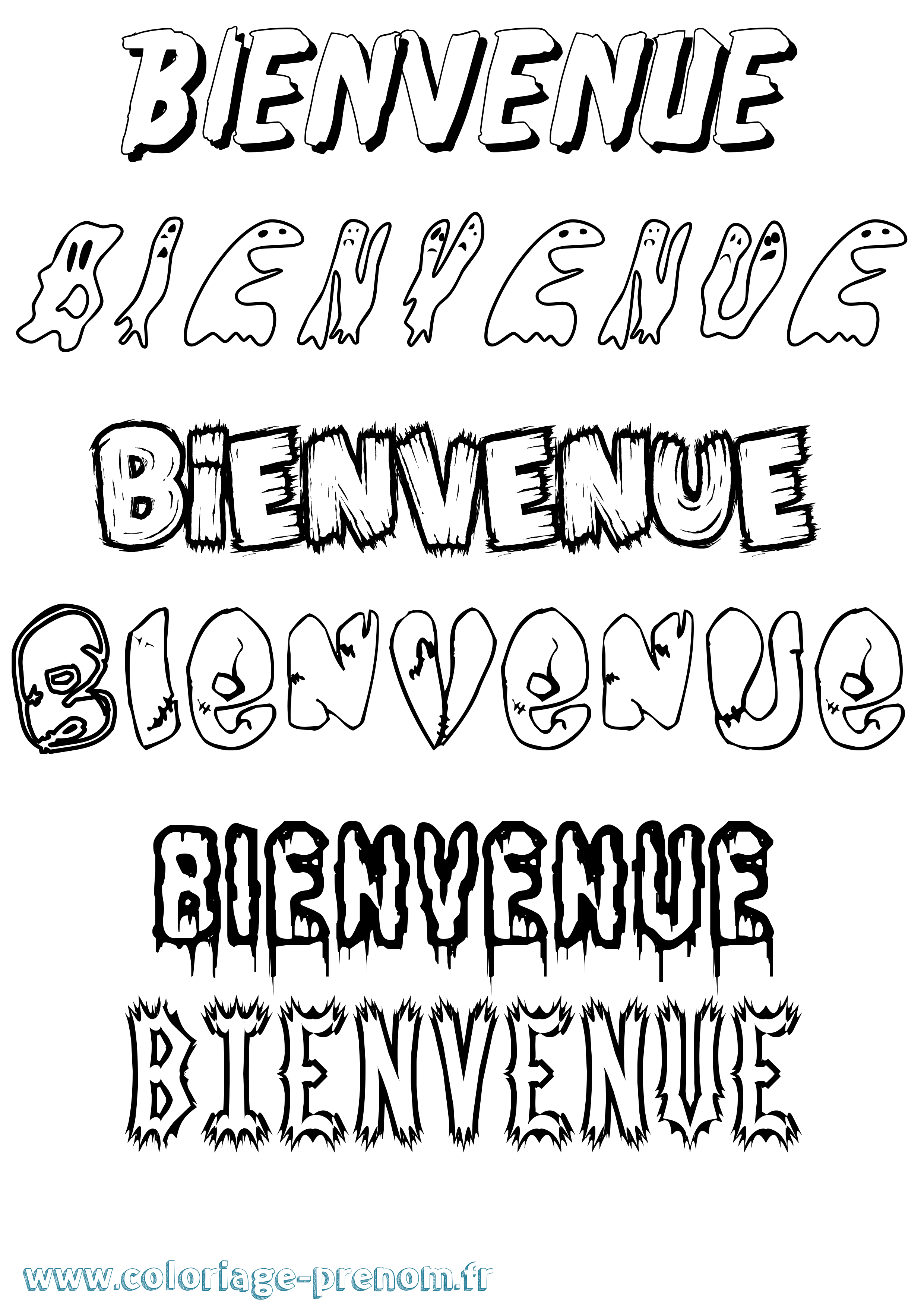 Coloriage Bienvenue Coloriage prénom Bienvenue