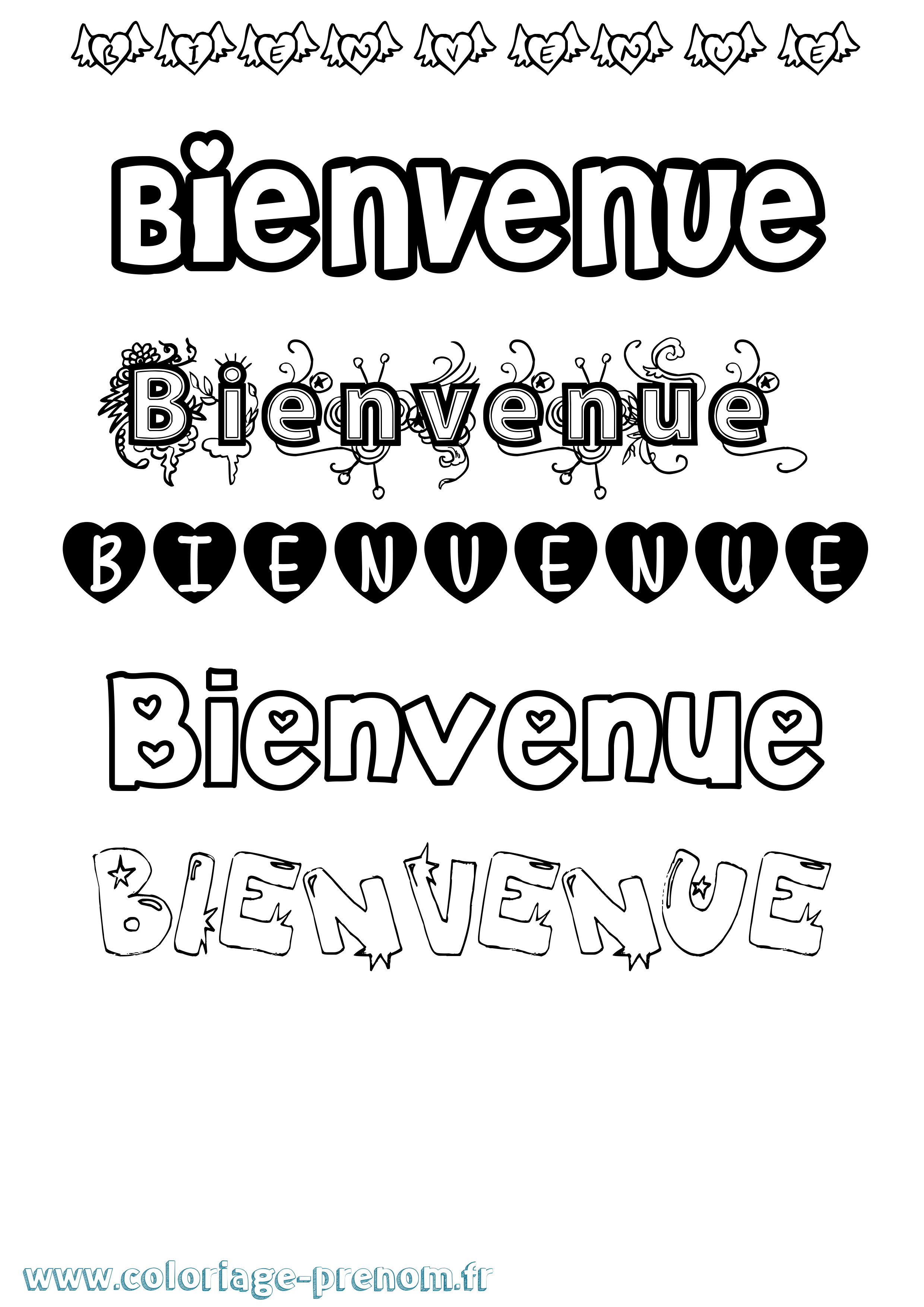 Coloriage Bienvenue Coloriage prénom Bienvenue