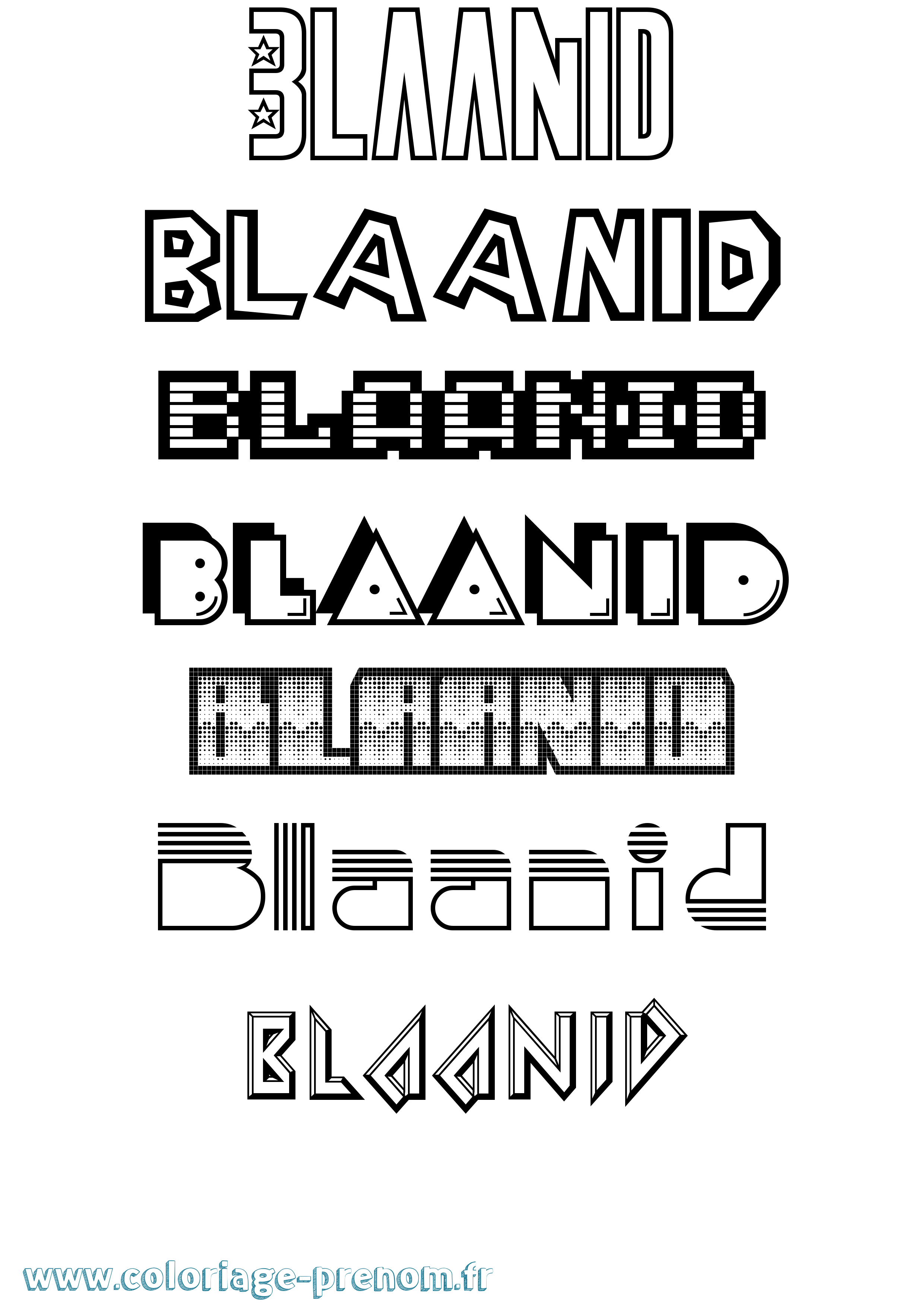 Coloriage Blaanid Jeux Vidéos Coloriage prénom Blaanid Jeux Vidéos